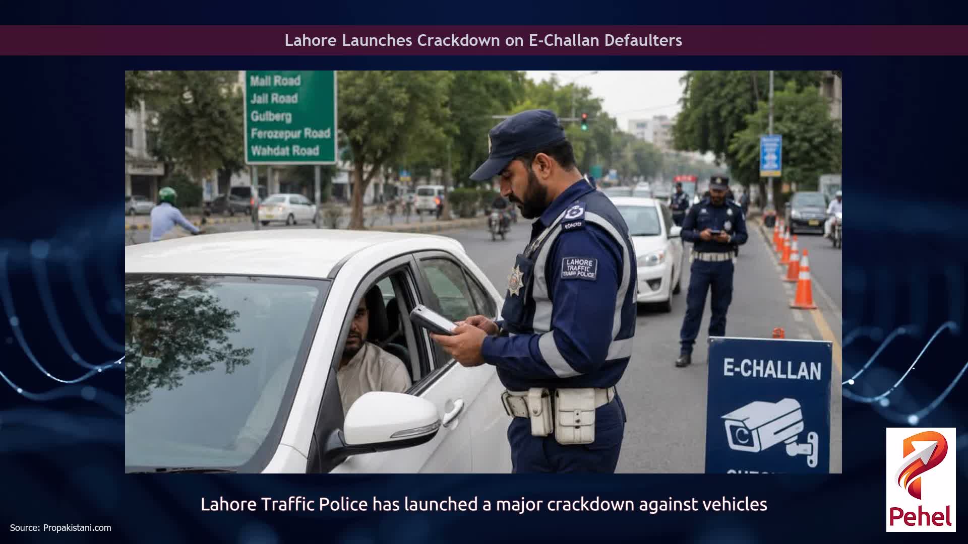 Lahore Launches Crackdown on E-Challan Defaulters