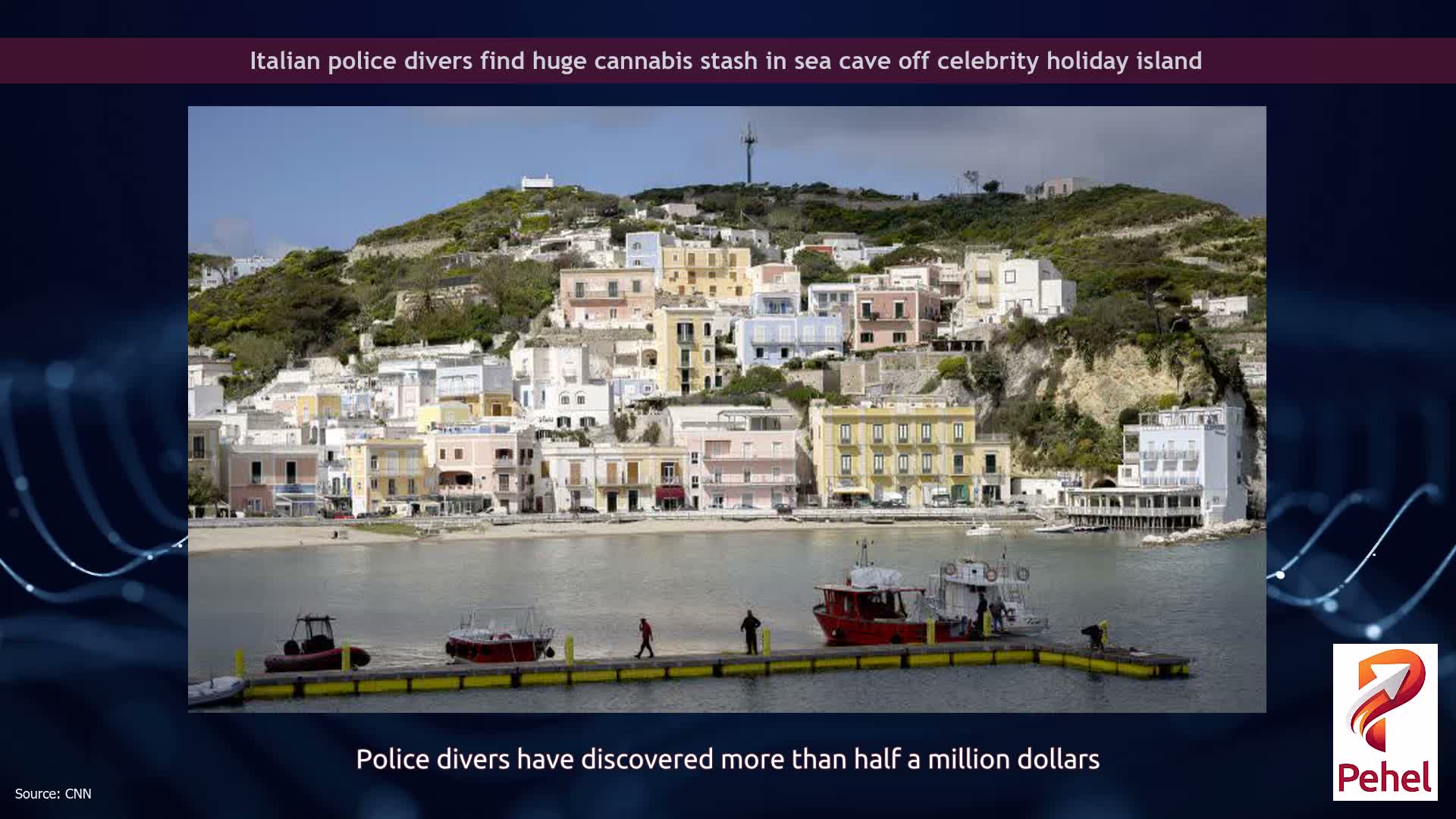 Italian police divers find huge cannabis stash in sea cave off celebrity holiday island