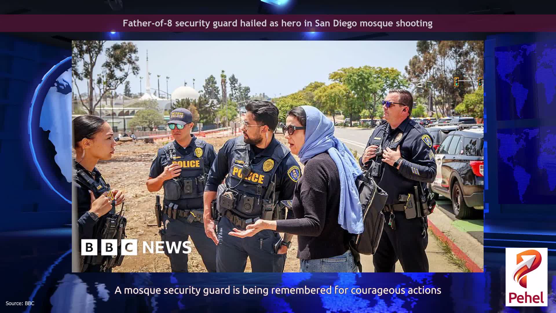 Father-of-8 security guard hailed as hero in San Diego mosque shooting