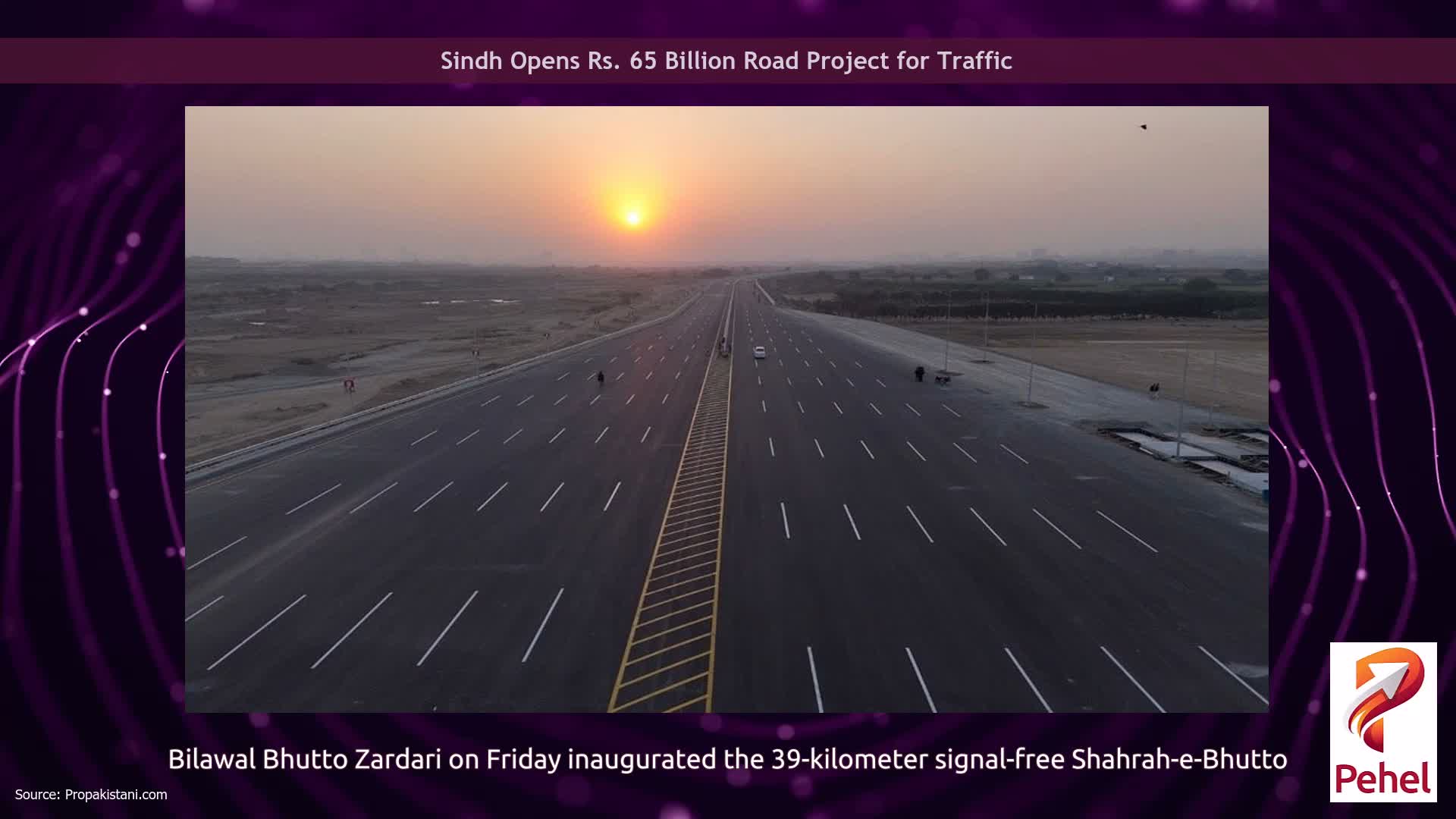 Sindh Opens Rs. 65 Billion Road Project for Traffic