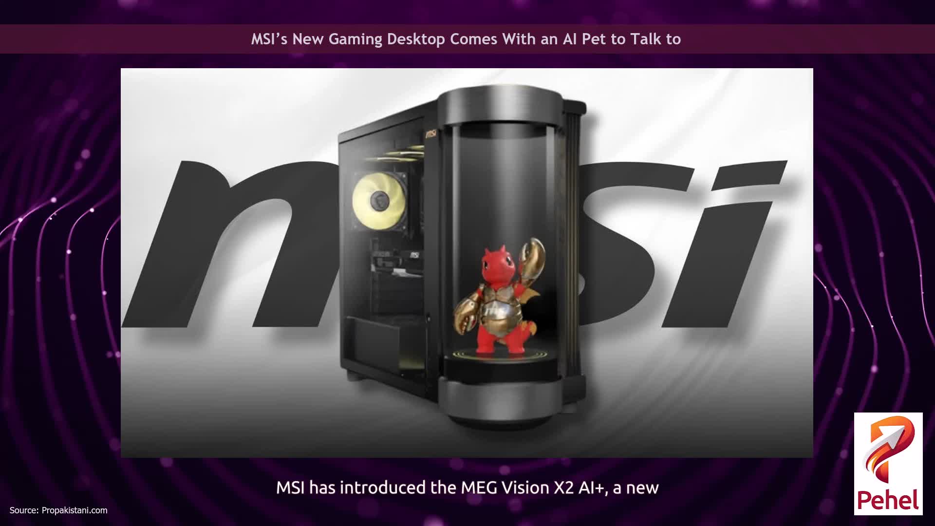 MSI’s New Gaming Desktop Comes With an AI Pet to Talk to