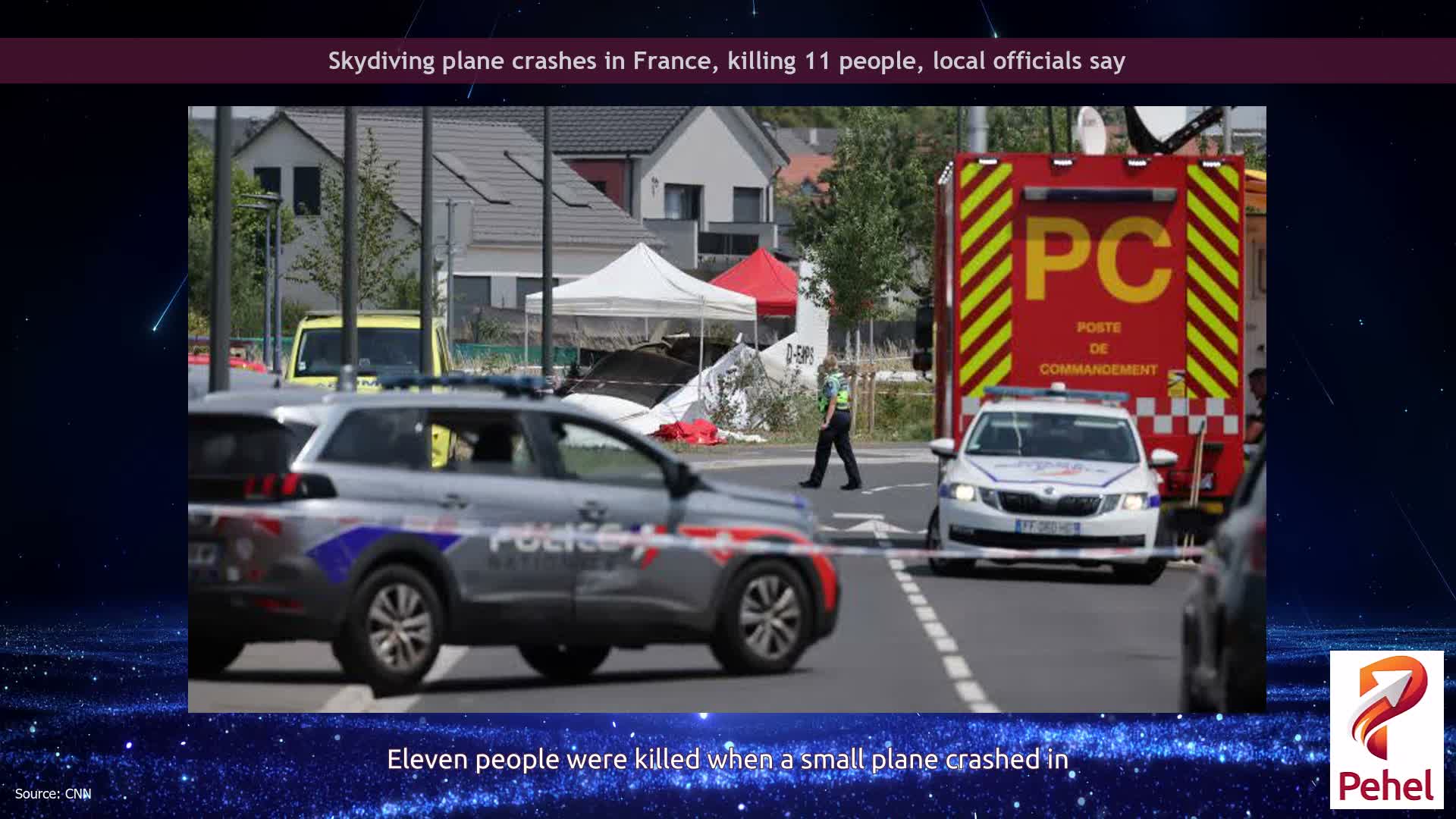 Skydiving plane crashes in France, killing 11 people, local officials say