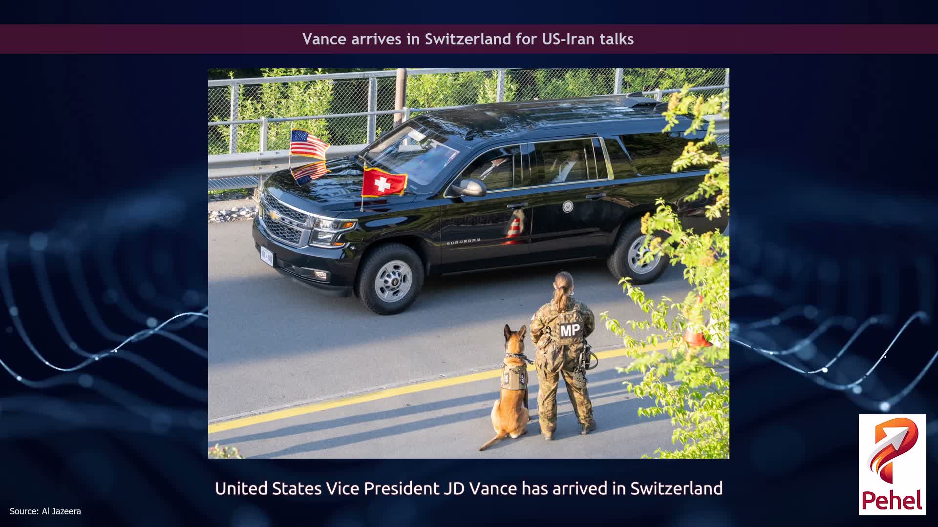 Vance arrives in Switzerland for US-Iran talks