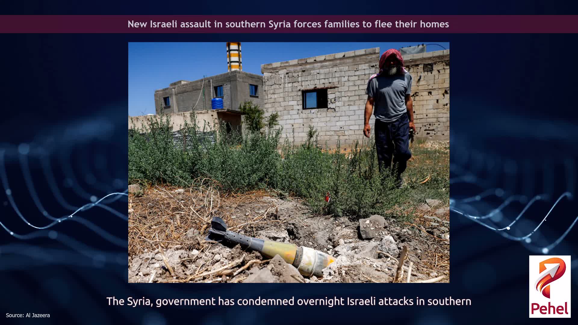 New Israeli assault in southern Syria forces families to flee their homes