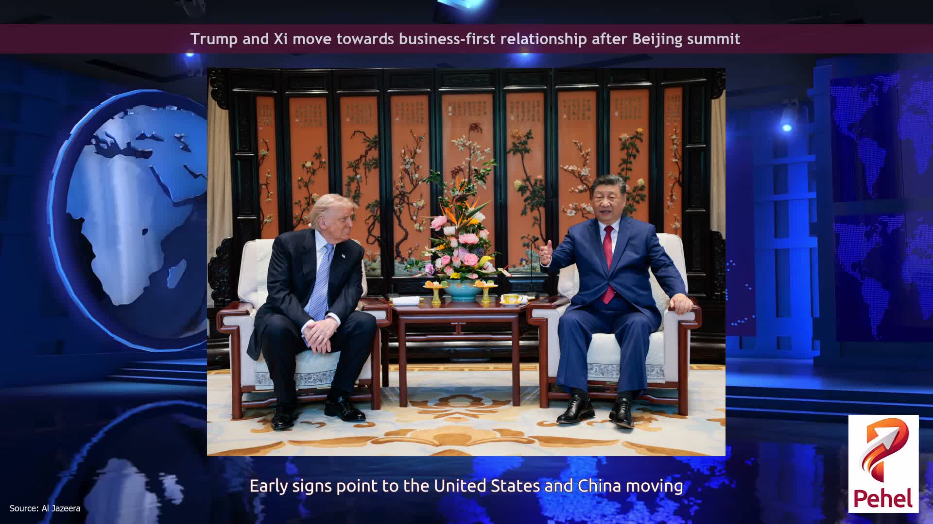 Trump and Xi move towards business-first relationship after Beijing summit