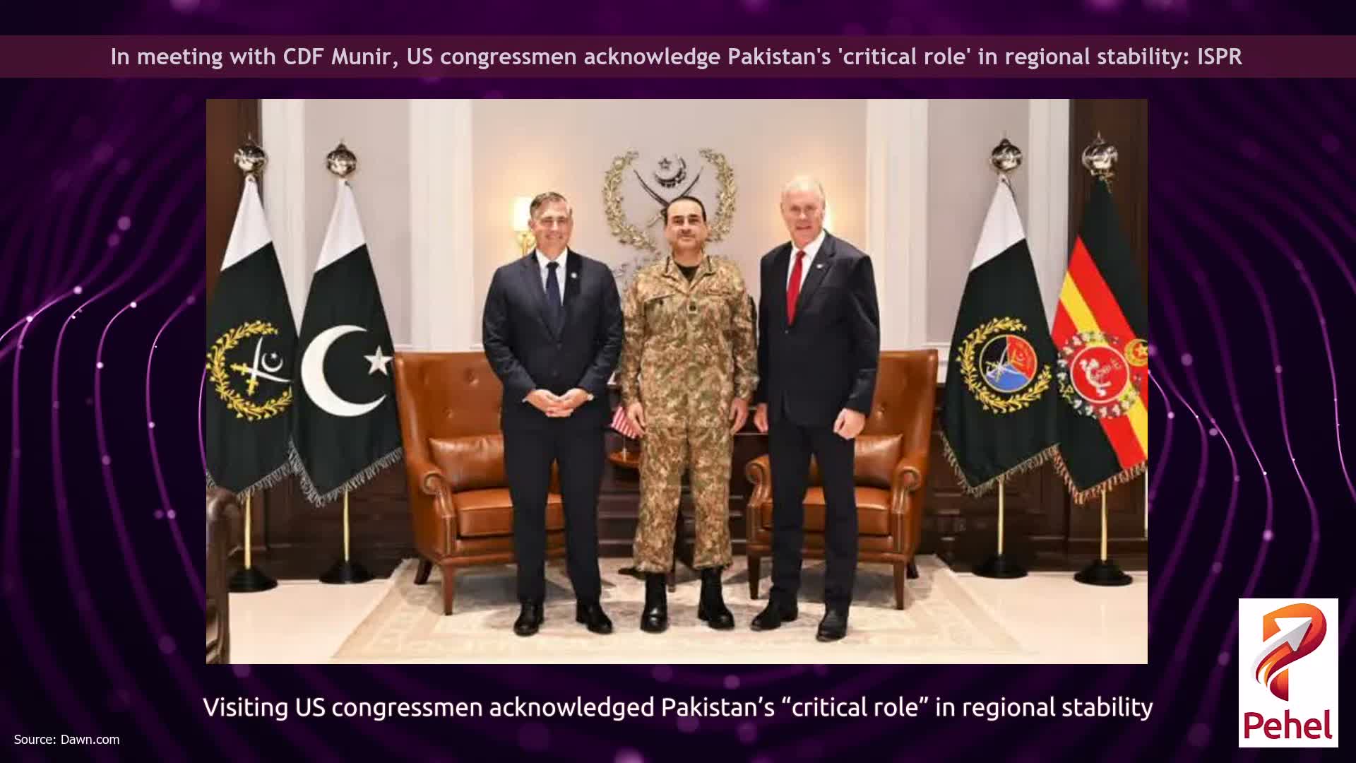 In meeting with CDF Munir, US congressmen acknowledge Pakistan's 'critical role' in regional stability: ISPR