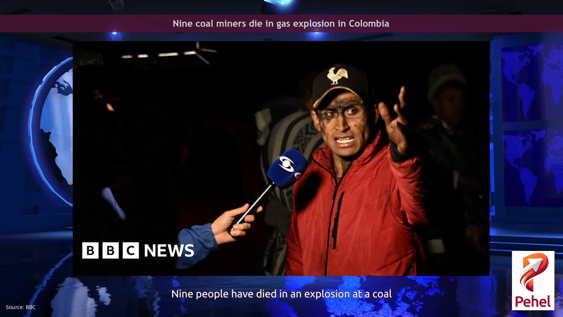 Nine coal miners die in gas explosion in Colombia