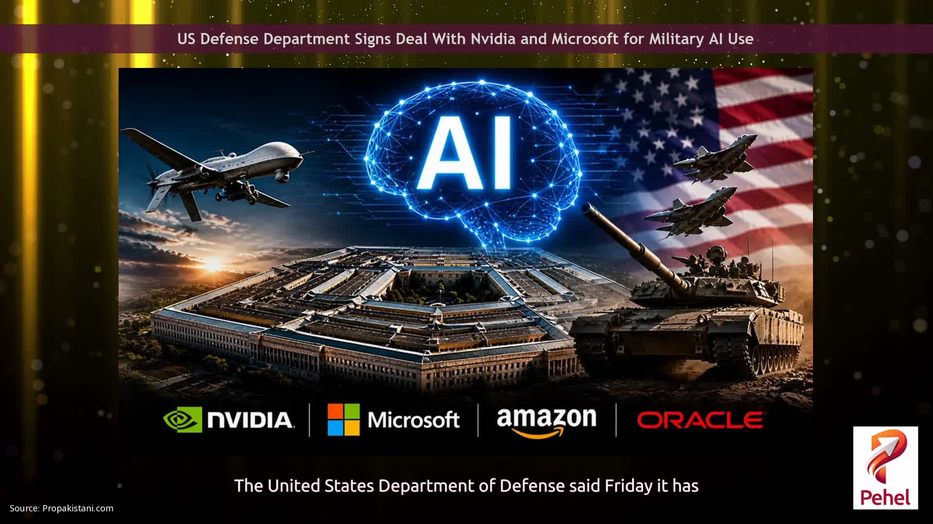 US Defense Department Signs Deal With Nvidia and Microsoft for Military AI Use
