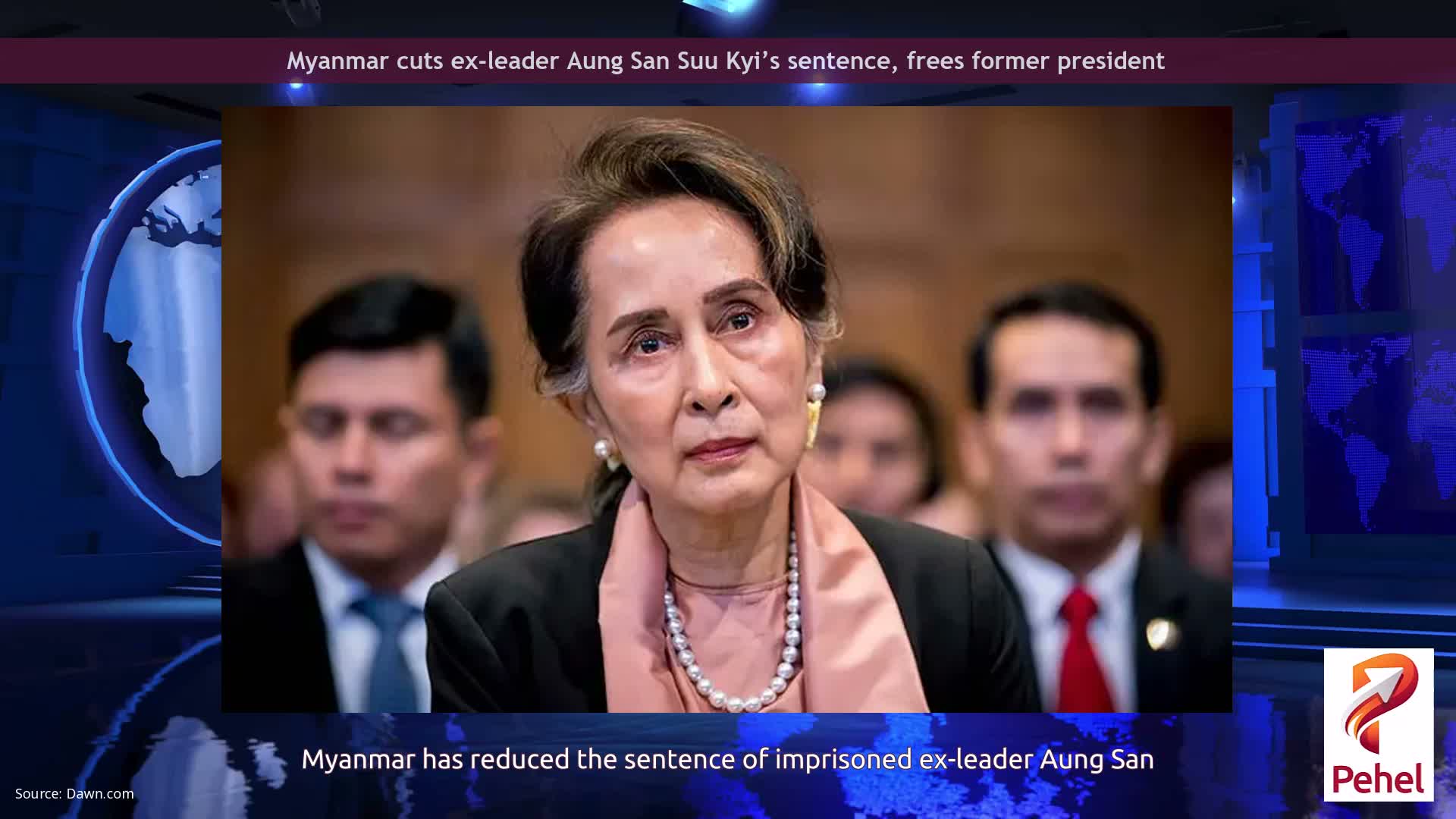 Myanmar cuts ex-leader Aung San Suu Kyi’s sentence, frees former president