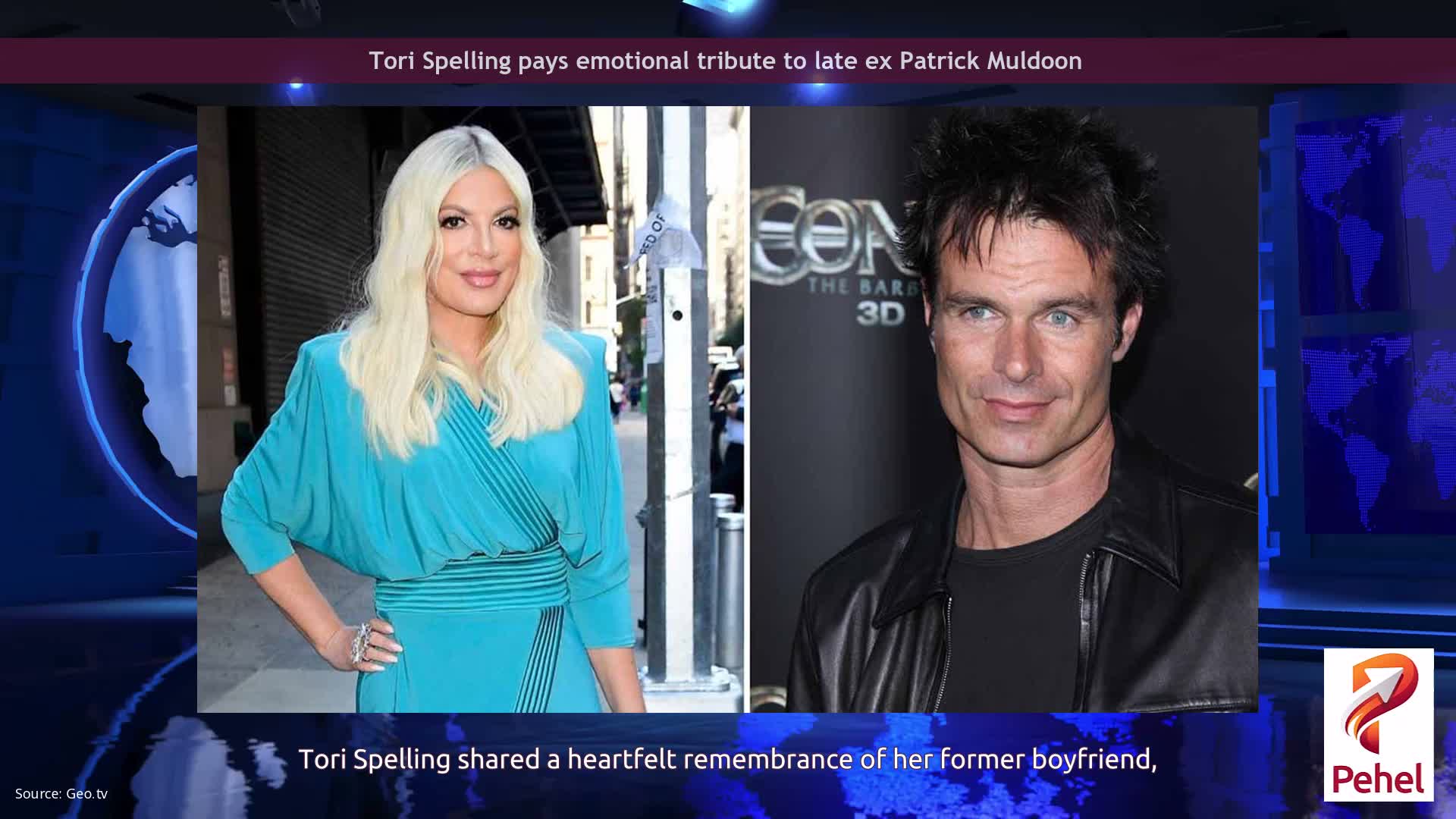 Tori Spelling pays emotional tribute to late ex Patrick Muldoon