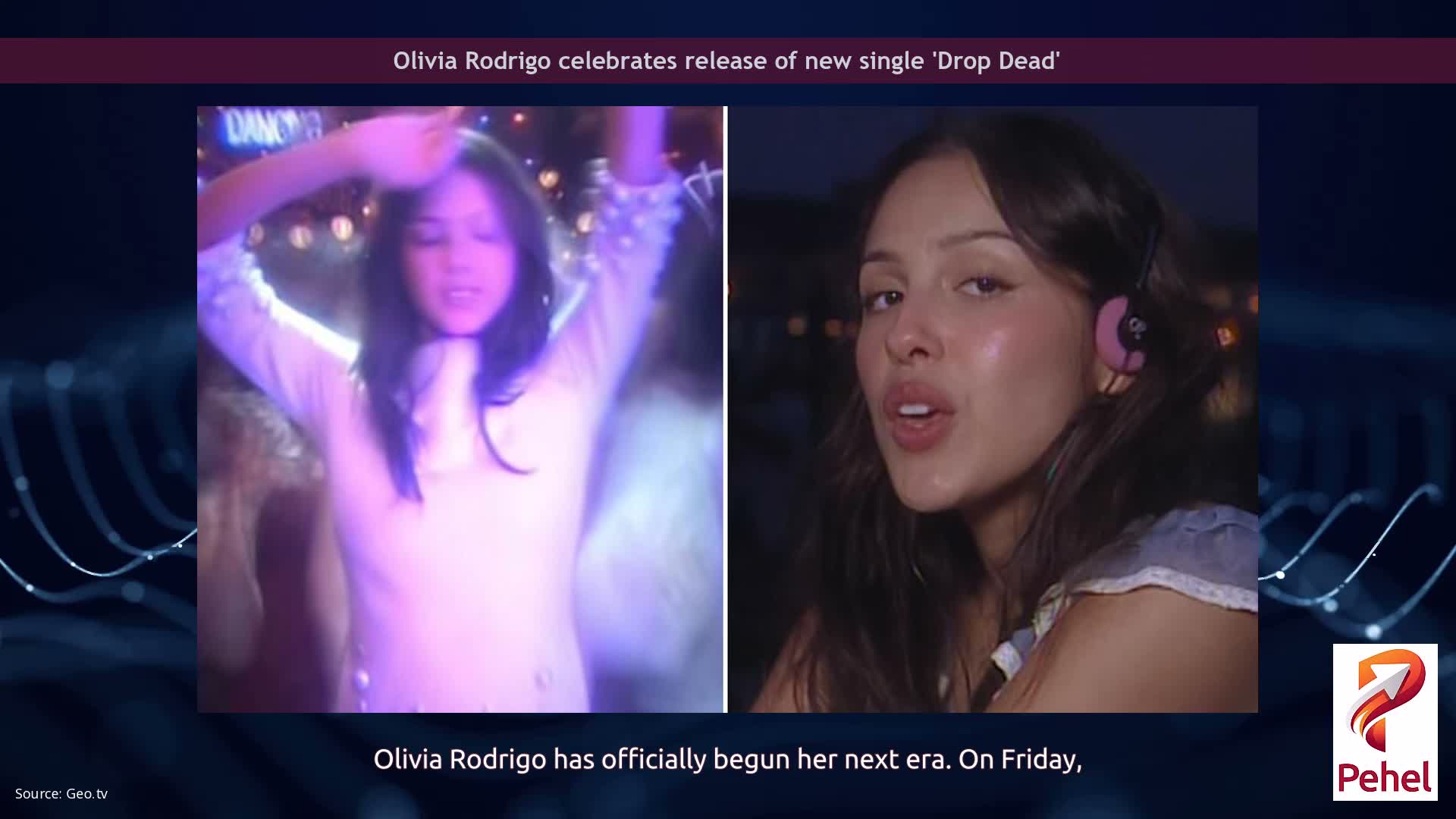 Olivia Rodrigo celebrates release of new single 'Drop Dead'