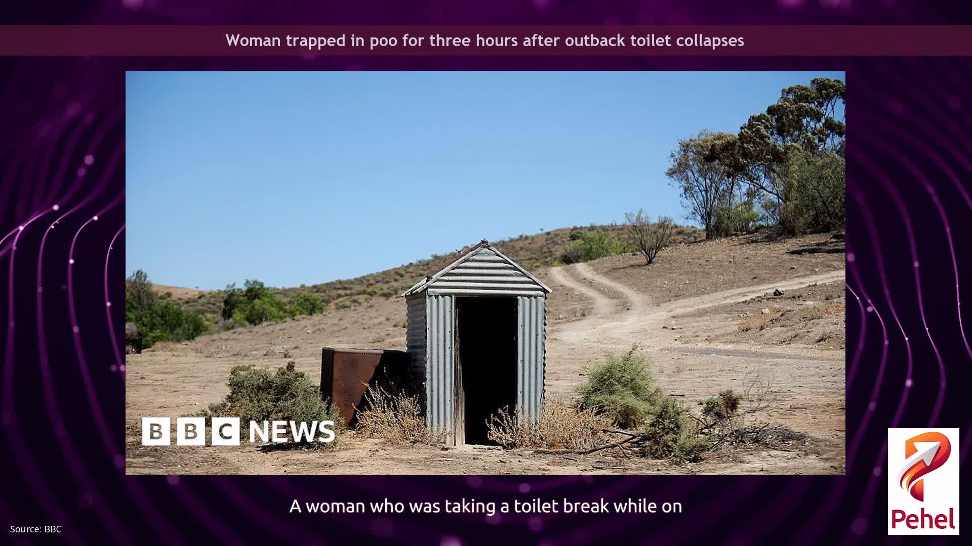 Woman trapped in poo for three hours after outback toilet collapses