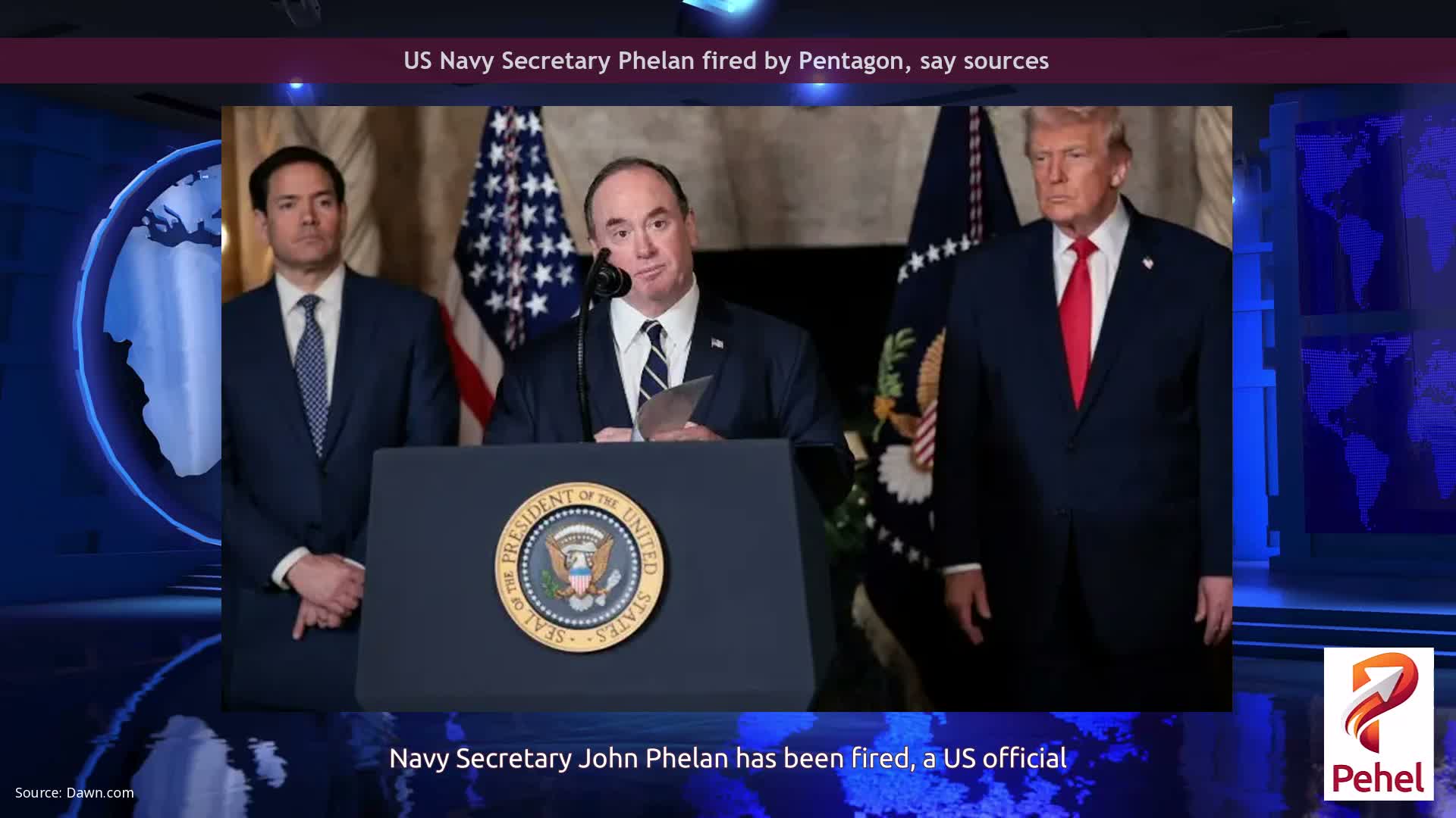 US Navy Secretary Phelan fired by Pentagon, say sources