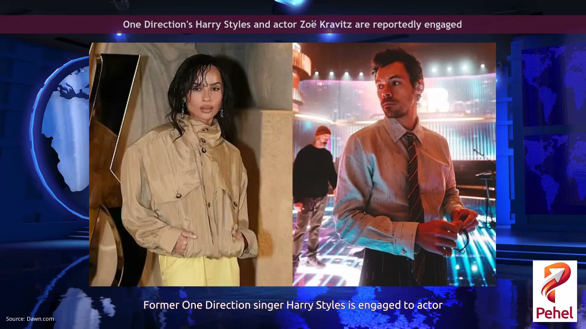 One Direction's Harry Styles and actor Zoë Kravitz are reportedly engaged
