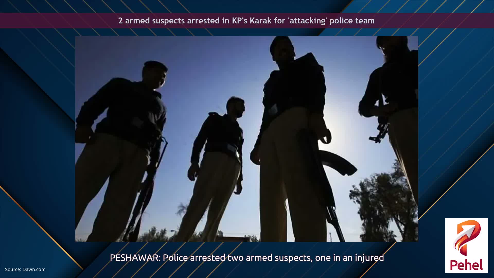2 armed suspects arrested in KP's Karak for 'attacking' police team