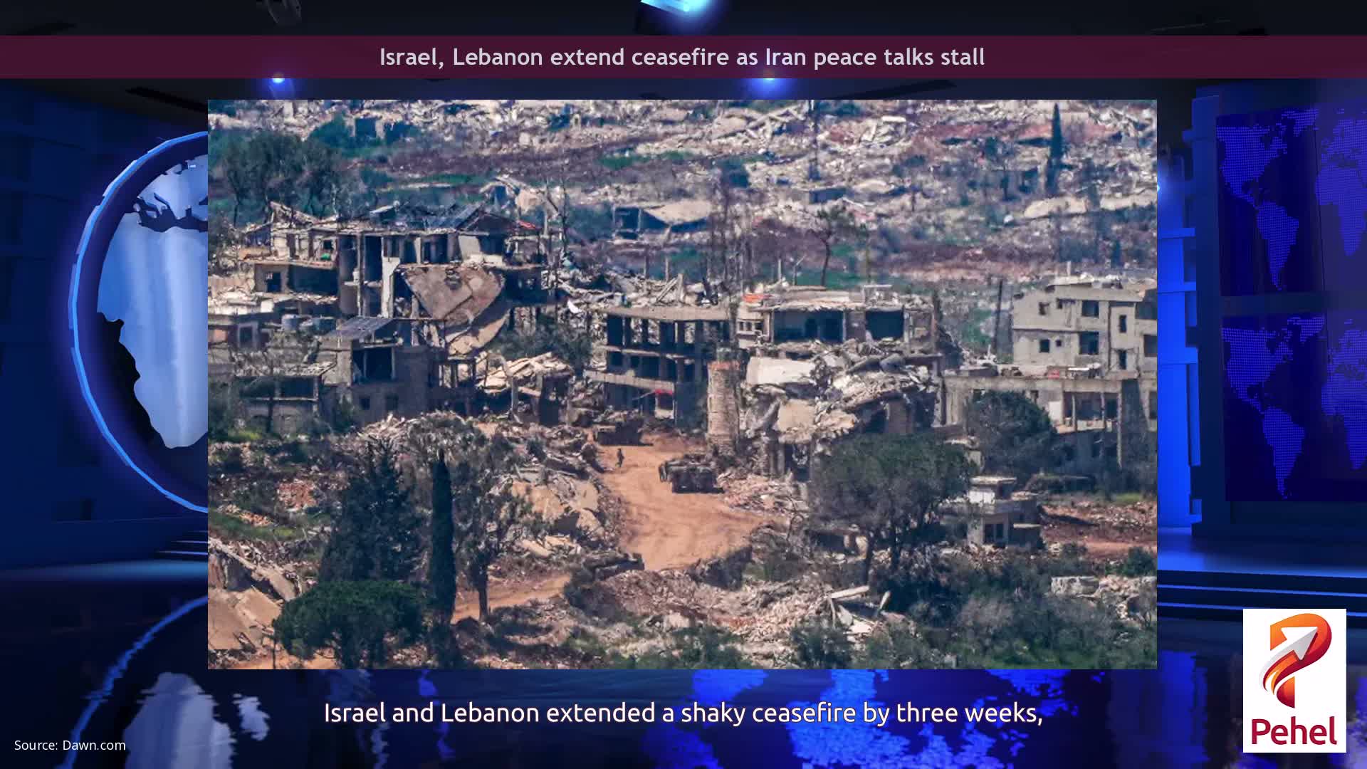 Israel, Lebanon extend ceasefire as Iran peace talks stall