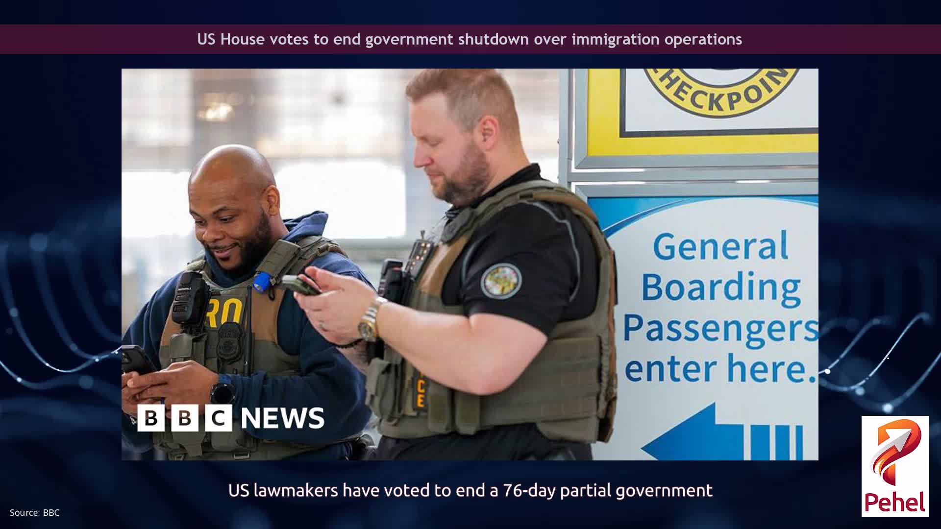 US House votes to end government shutdown over immigration operations
