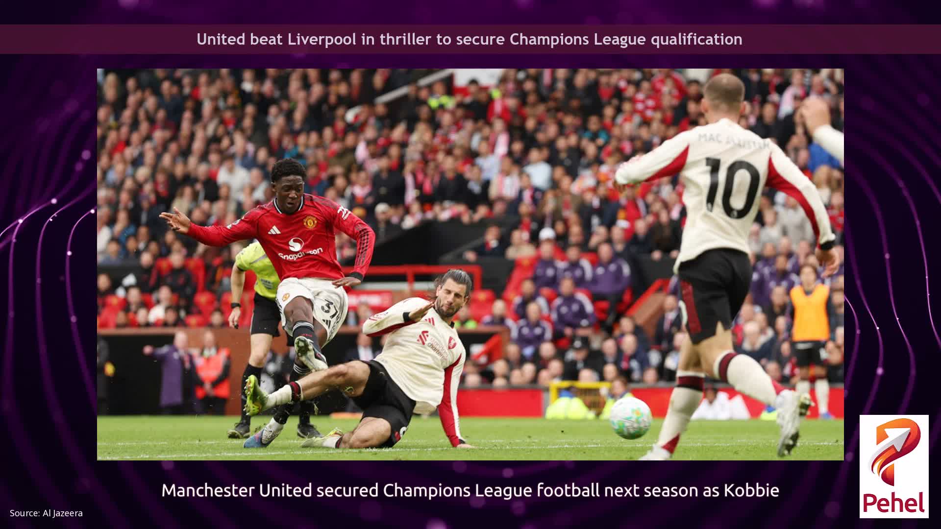 United beat Liverpool in thriller to secure Champions League qualification
