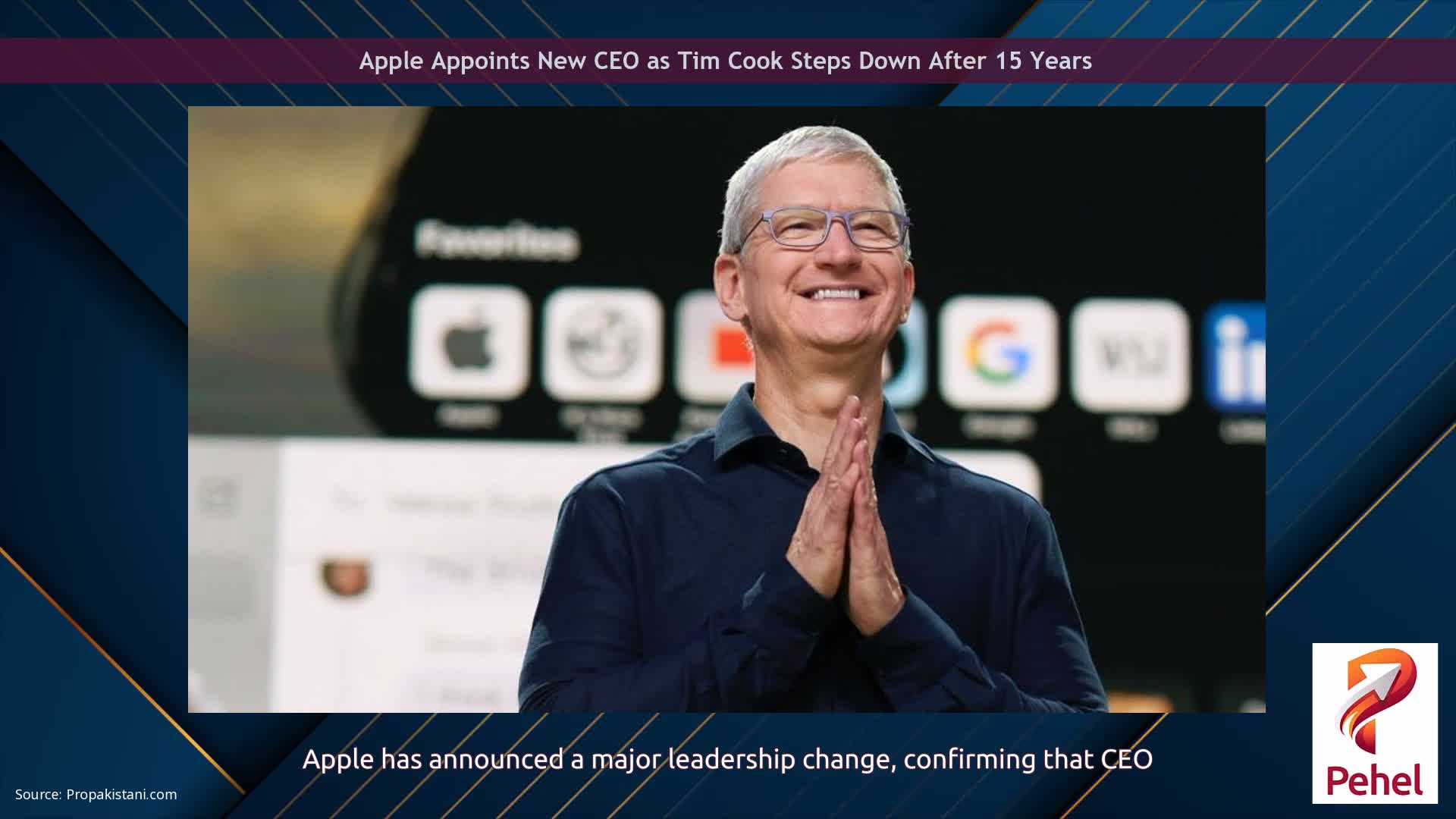 Apple Appoints New CEO as Tim Cook Steps Down After 15 Years
