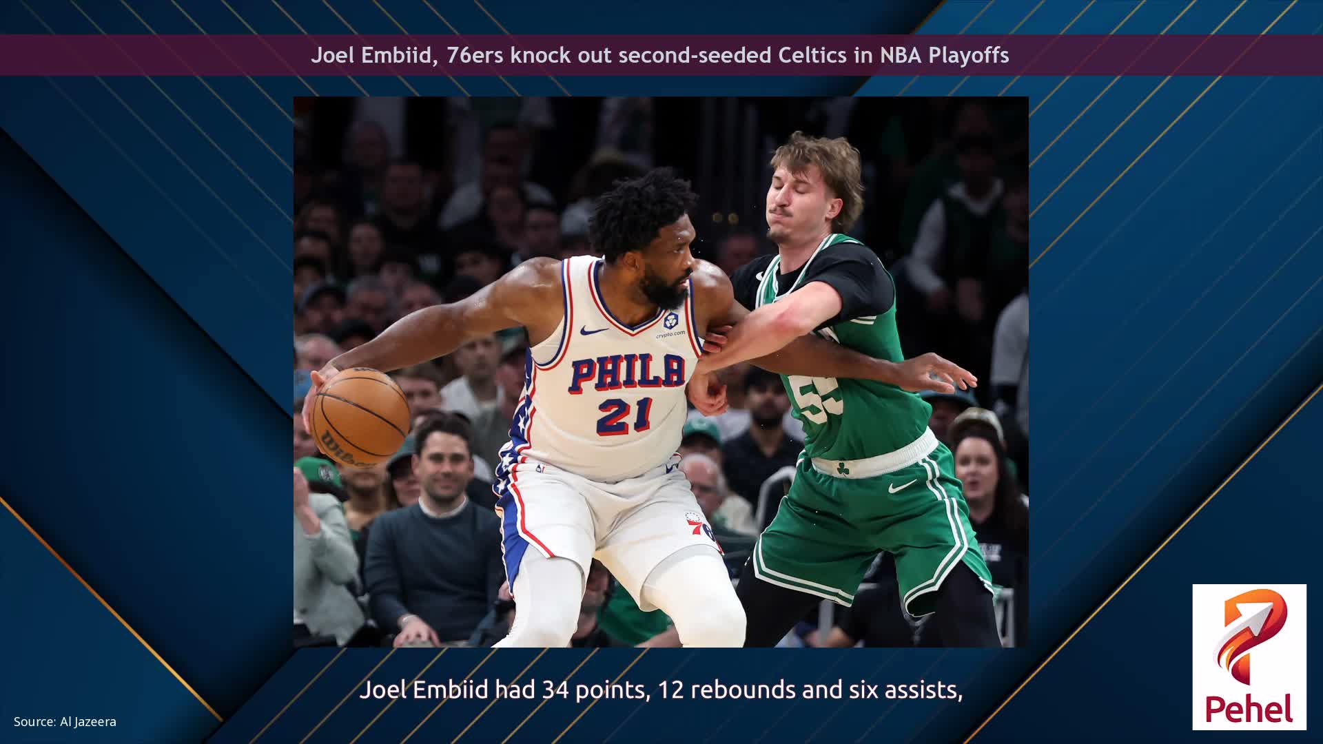 Joel Embiid, 76ers knock out second-seeded Celtics in NBA Playoffs