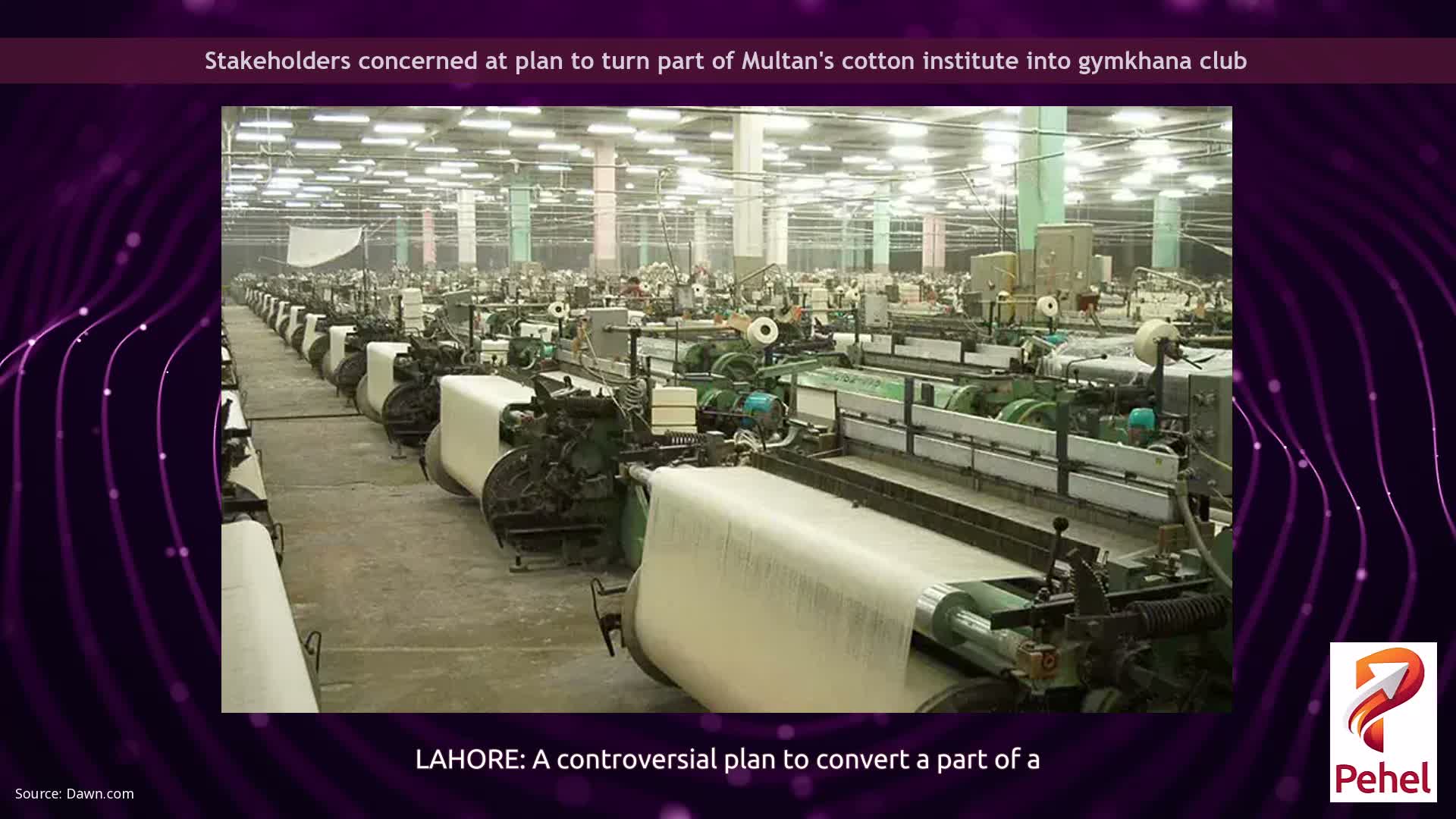 Stakeholders concerned at plan to turn part of Multan's cotton institute into gymkhana club