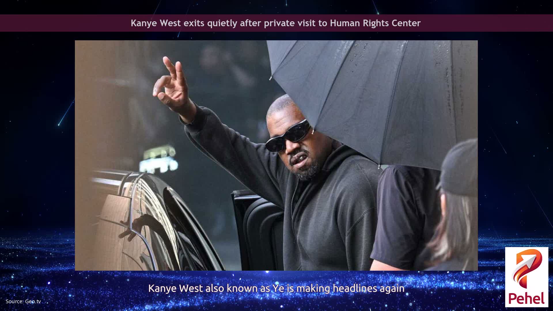 Kanye West exits quietly after private visit to Human Rights Center