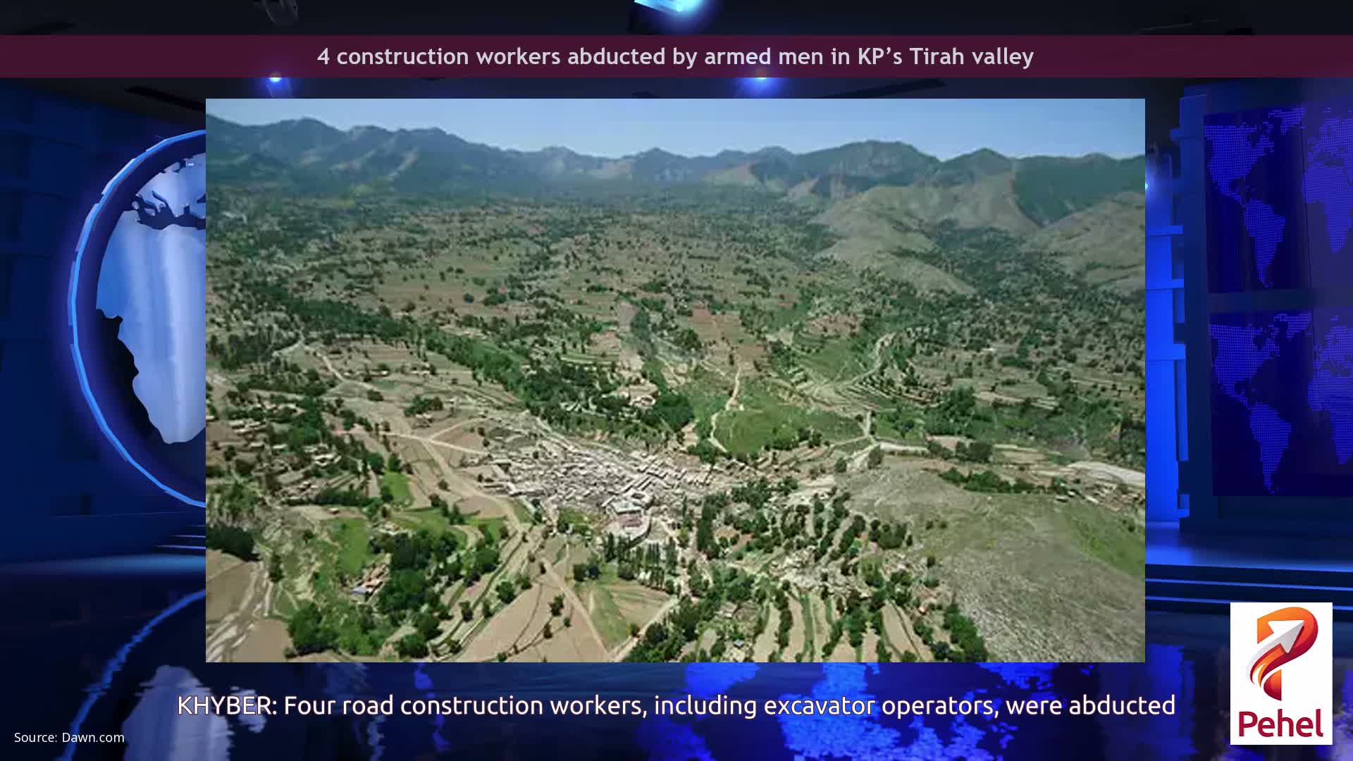 4 construction workers abducted by armed men in KP’s Tirah valley