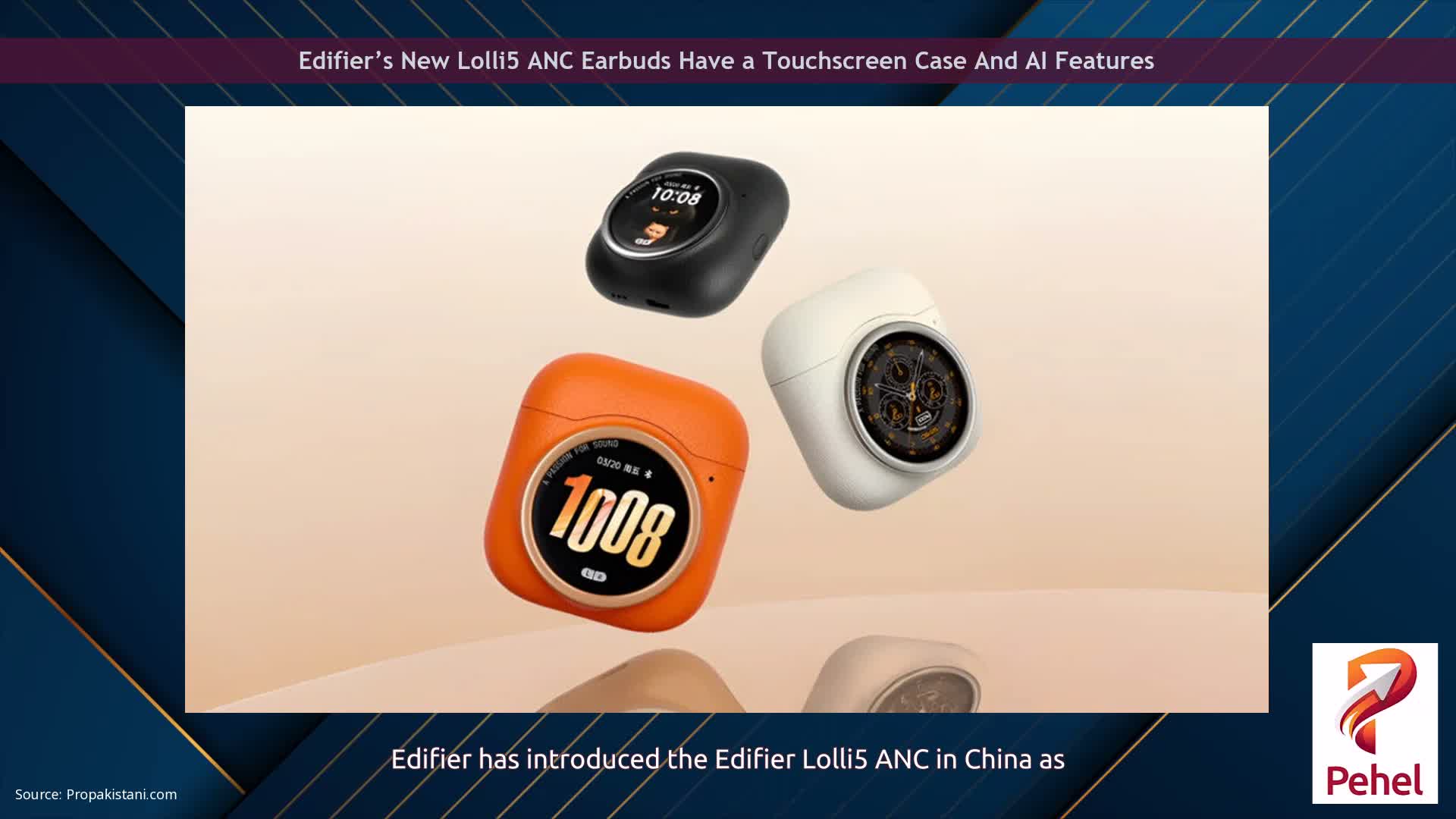 Edifier’s New Lolli5 ANC Earbuds Have a Touchscreen Case And AI Features