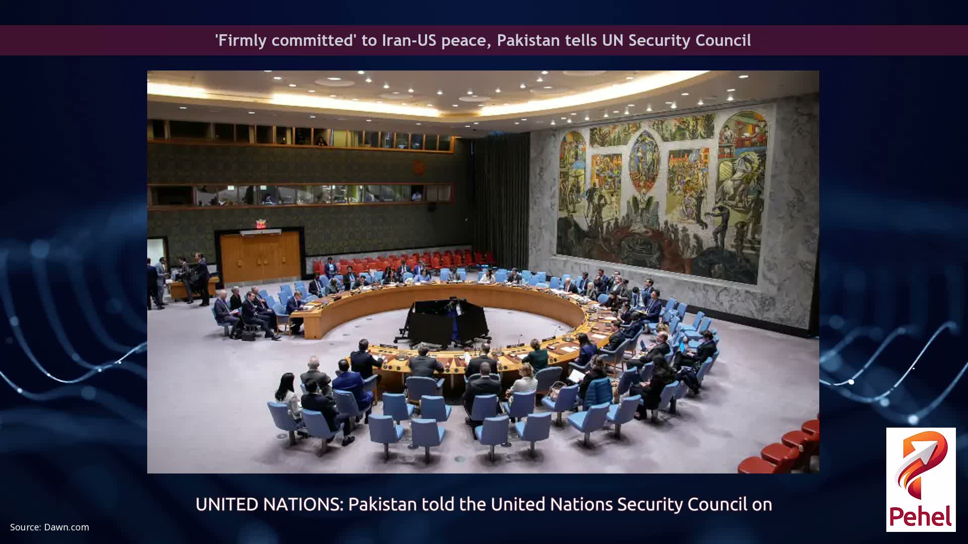 'Firmly committed' to Iran-US peace, Pakistan tells UN Security Council