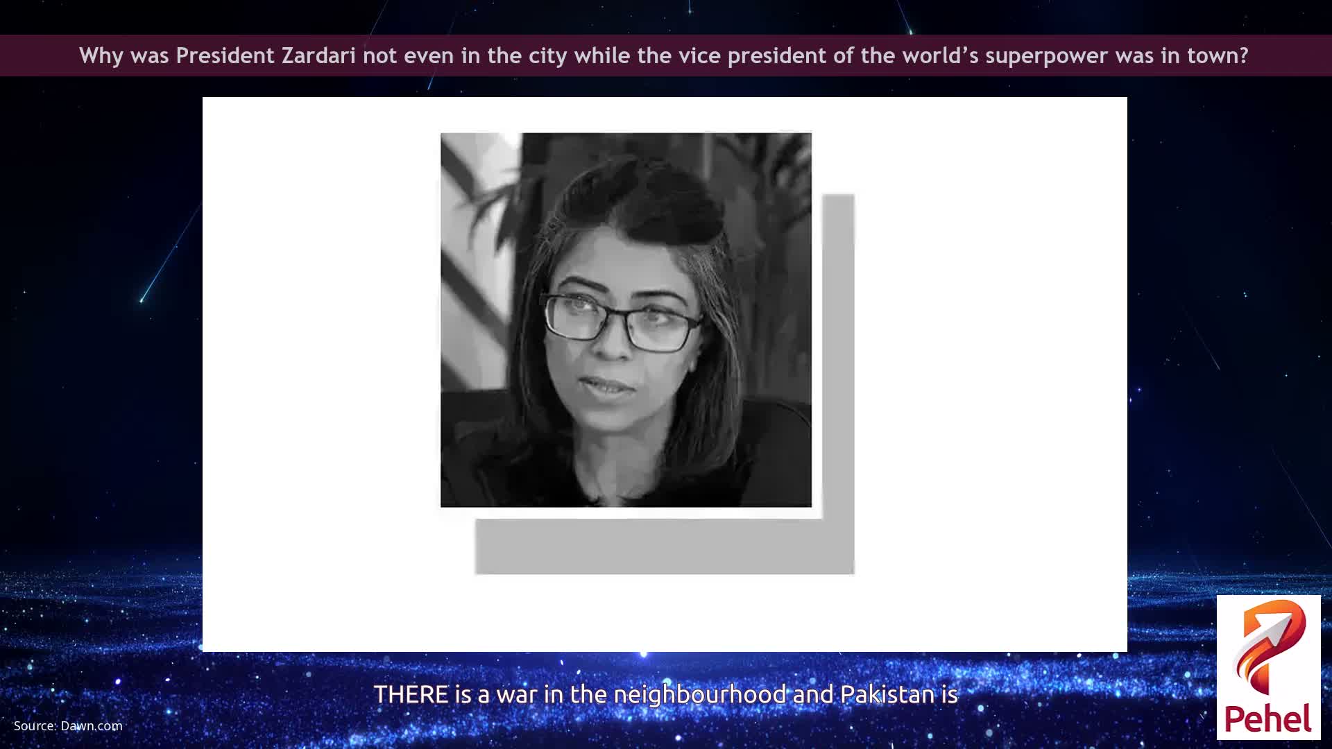 Why was President Zardari not even in the city while the vice president of the world’s superpower was in town?