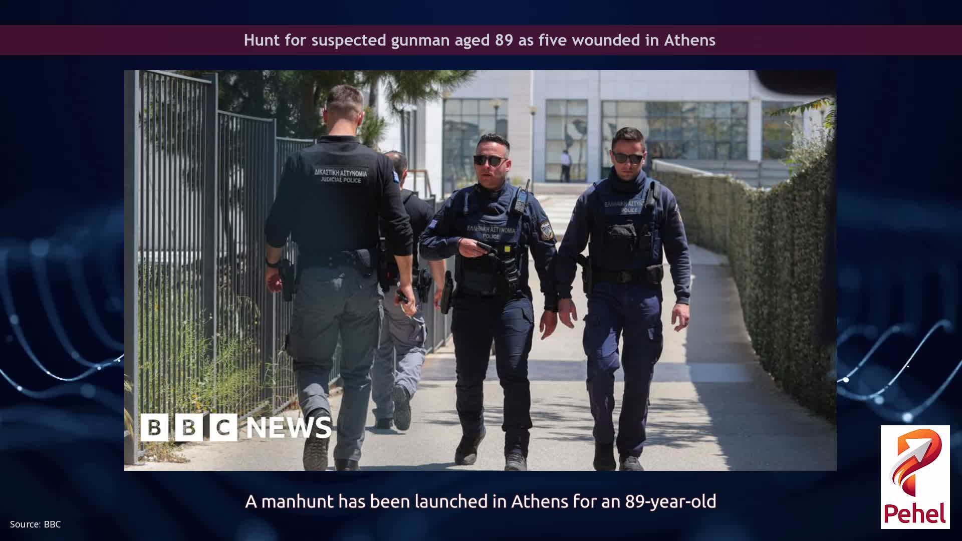Hunt for suspected gunman aged 89 as five wounded in Athens