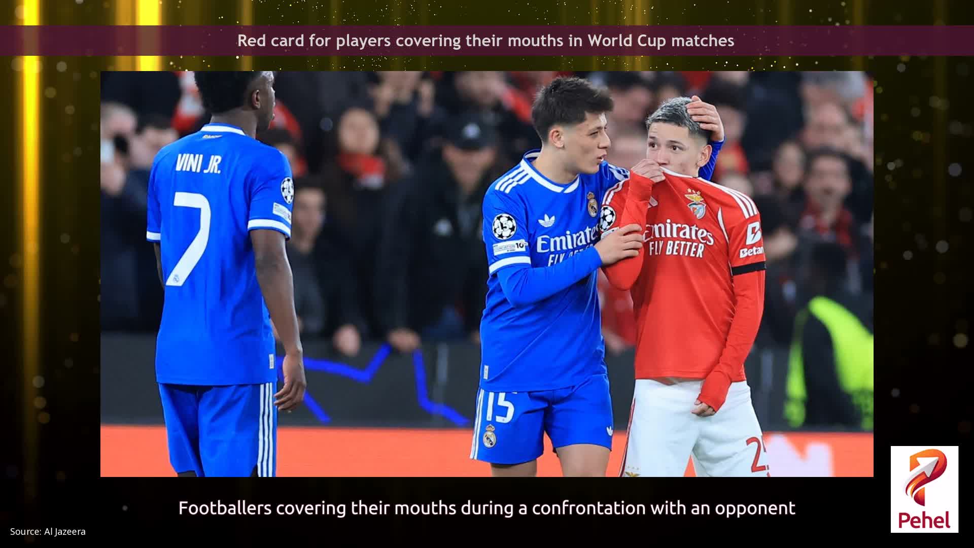 Red card for players covering their mouths in World Cup matches