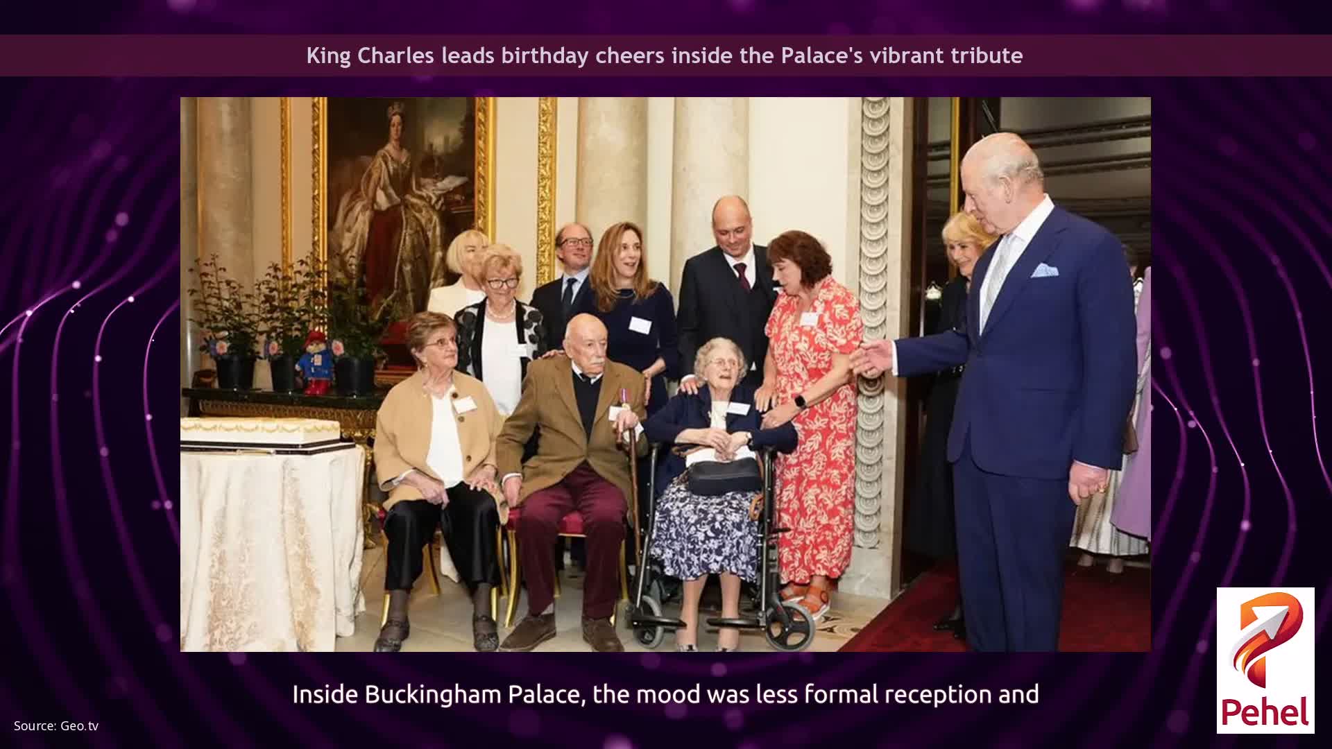 King Charles leads birthday cheers inside the Palace's vibrant tribute