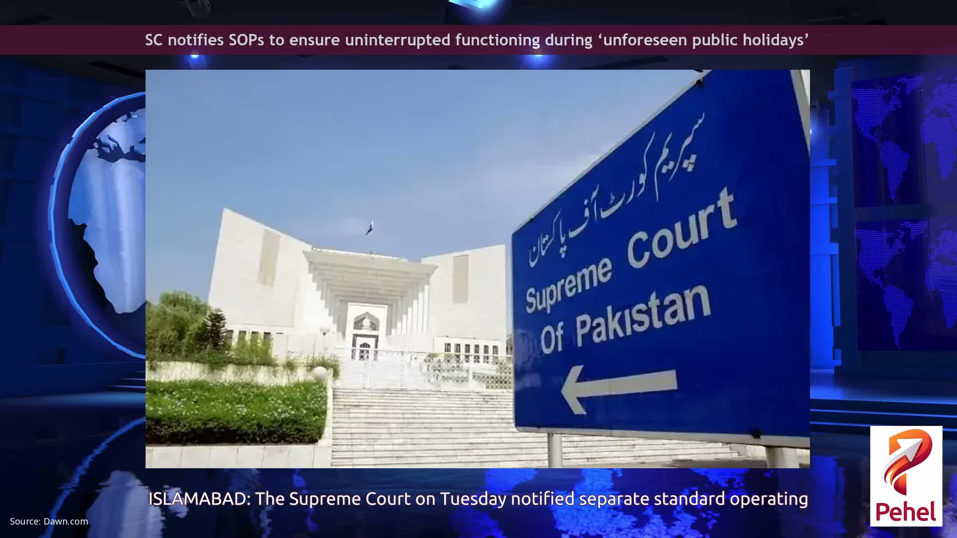 SC notifies SOPs to ensure uninterrupted functioning during ‘unforeseen public holidays’