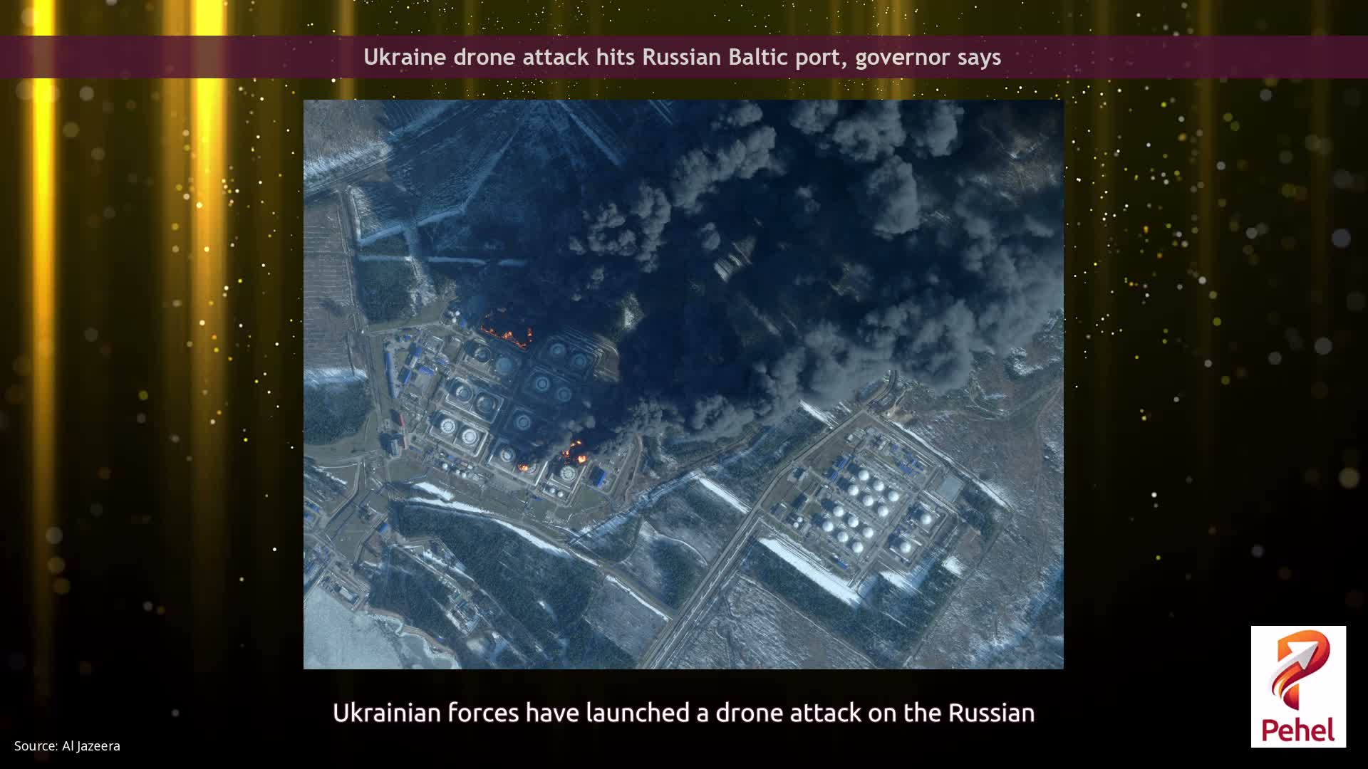 Ukraine drone attack hits Russian Baltic port, governor says