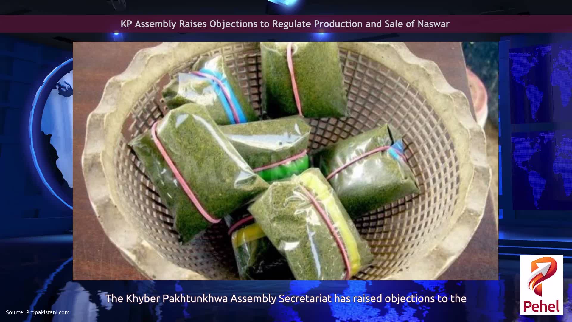 KP Assembly Raises Objections to Regulate Production and Sale of Naswar