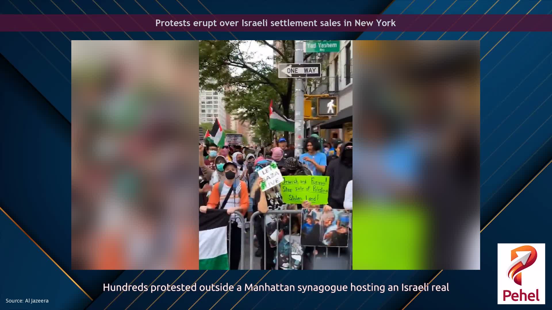 Protests erupt over Israeli settlement sales in New York