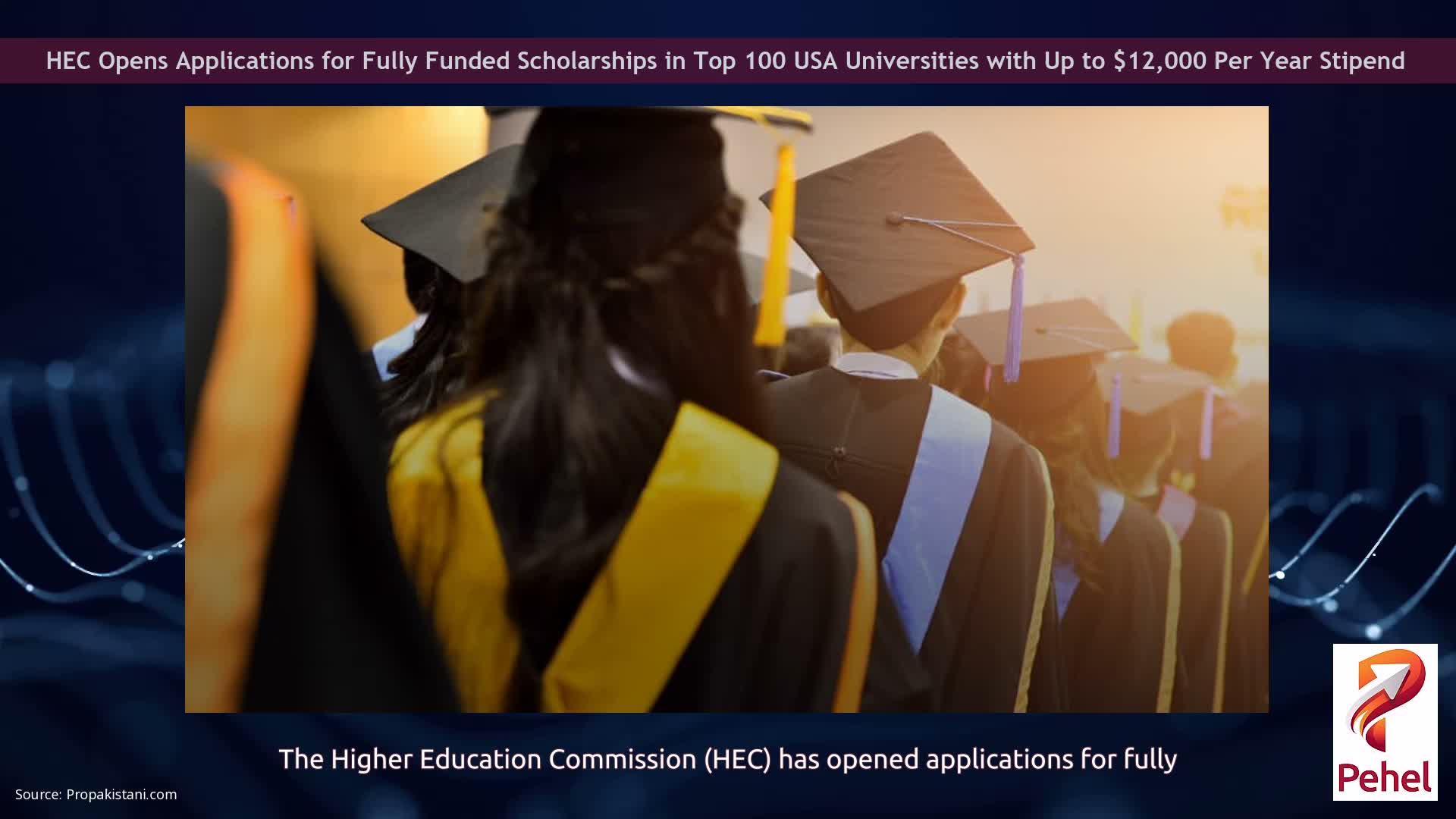 HEC Opens Applications for Fully Funded Scholarships in Top 100 USA Universities with Up to $12,000 Per Year Stipend