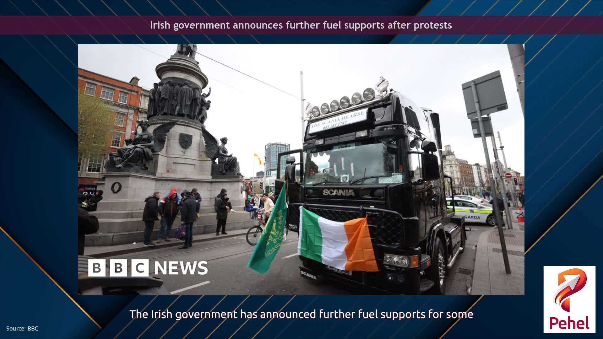Irish government announces further fuel supports after protests