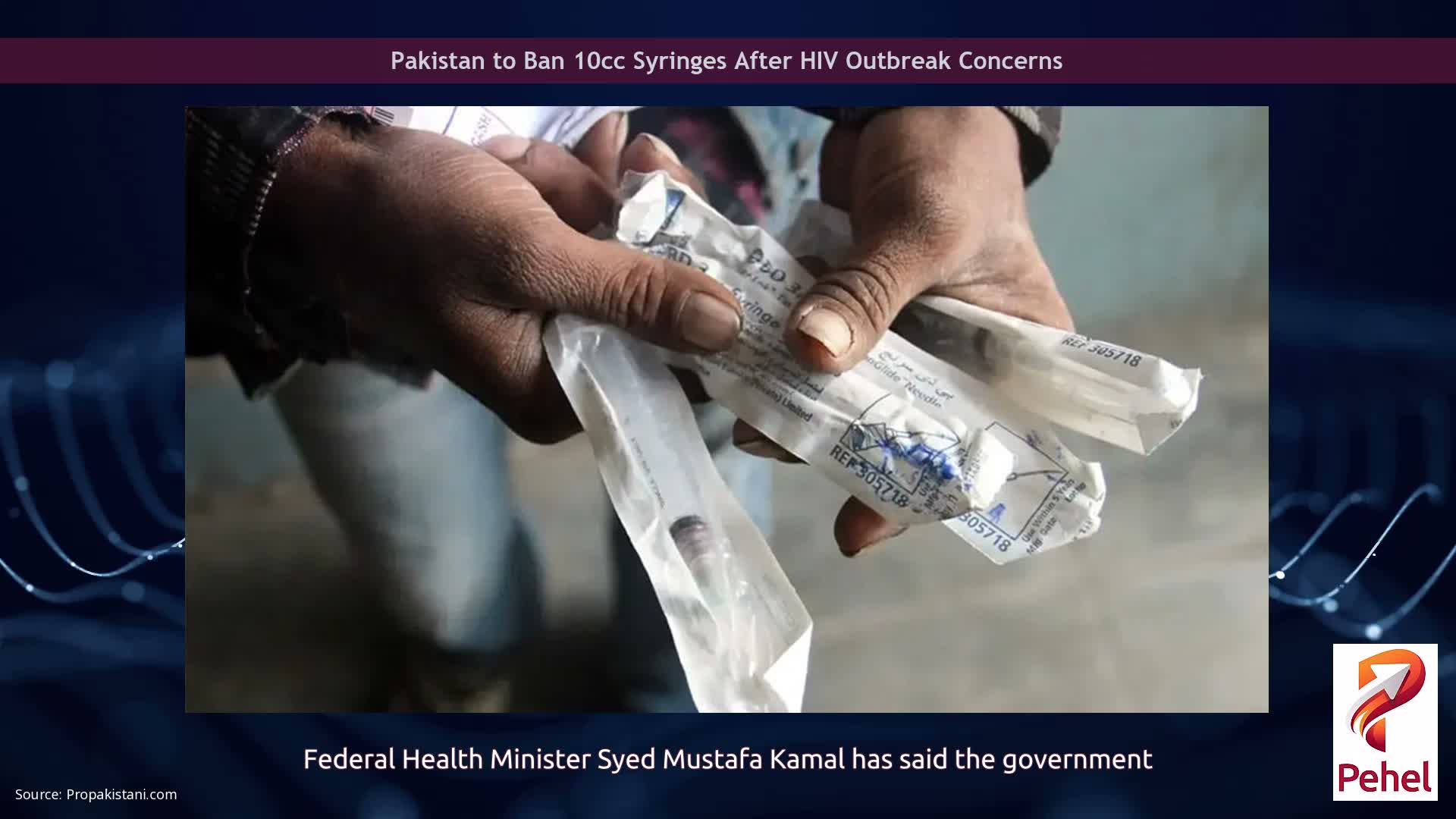 Pakistan to Ban 10cc Syringes After HIV Outbreak Concerns
