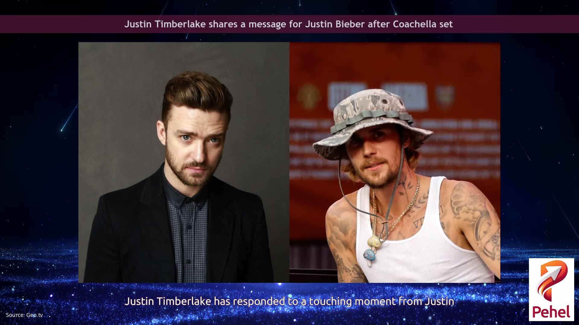 Justin Timberlake shares a message for Justin Bieber after Coachella set