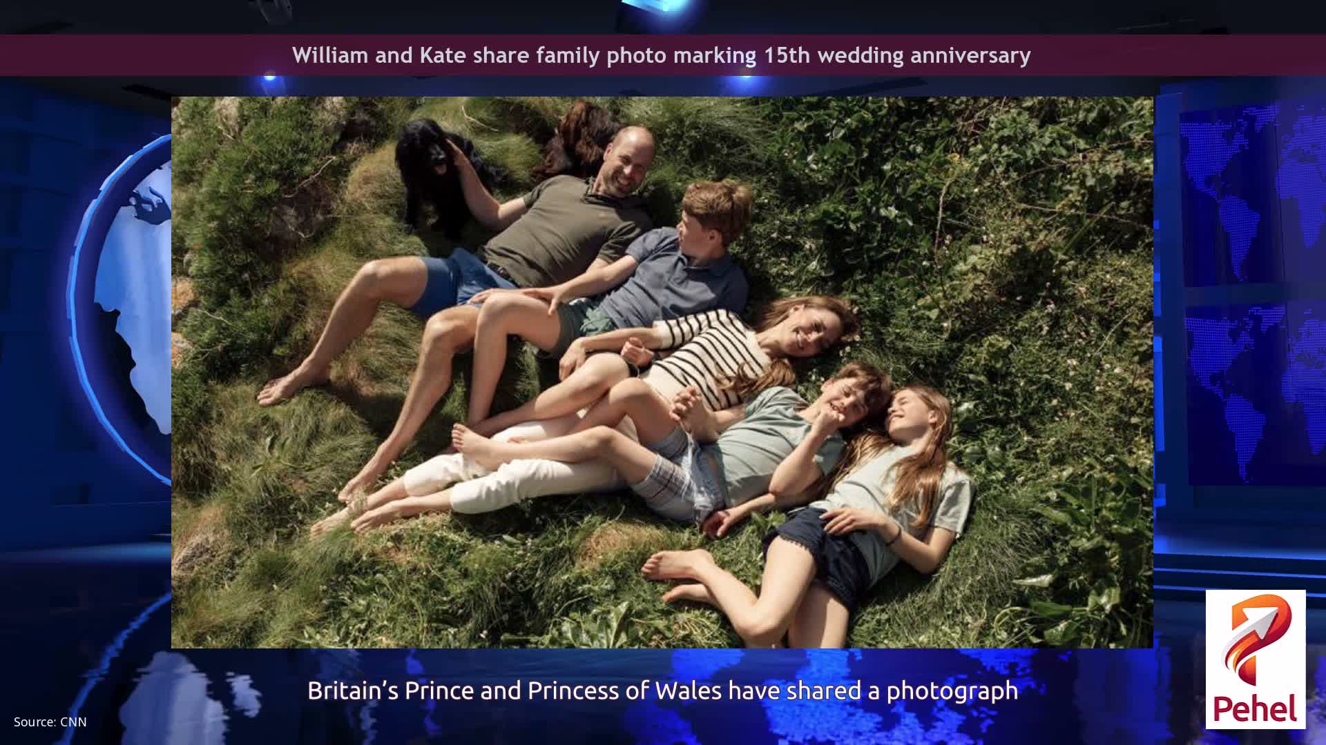 William and Kate share family photo marking 15th wedding anniversary