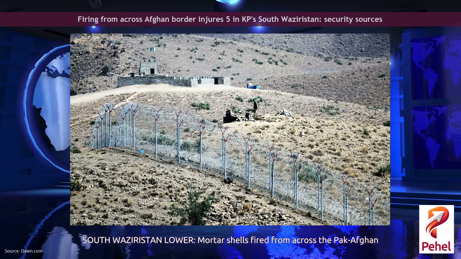 Firing from across Afghan border injures 5 in KP's South Waziristan: security sources
