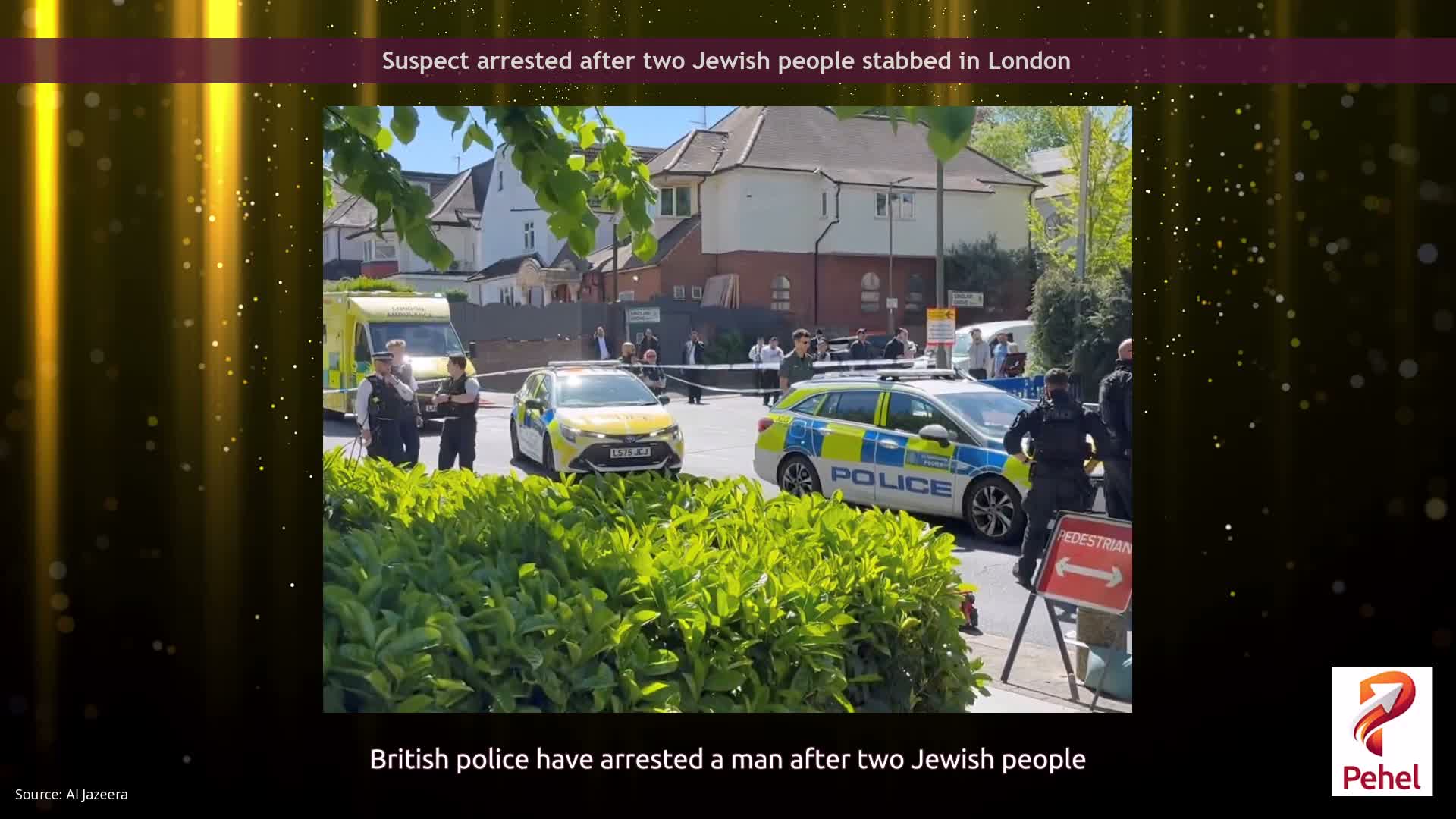 Suspect arrested after two Jewish people stabbed in London