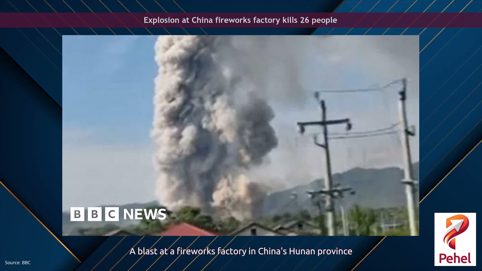 Explosion at China fireworks factory kills 26 people