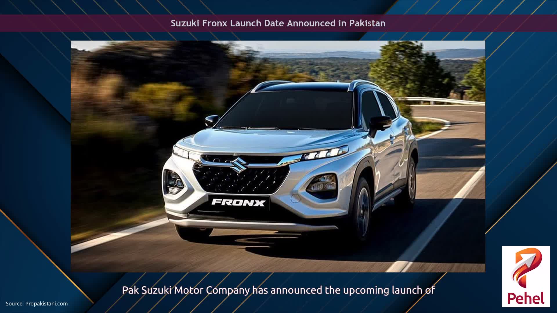 Suzuki Fronx Launch Date Announced in Pakistan