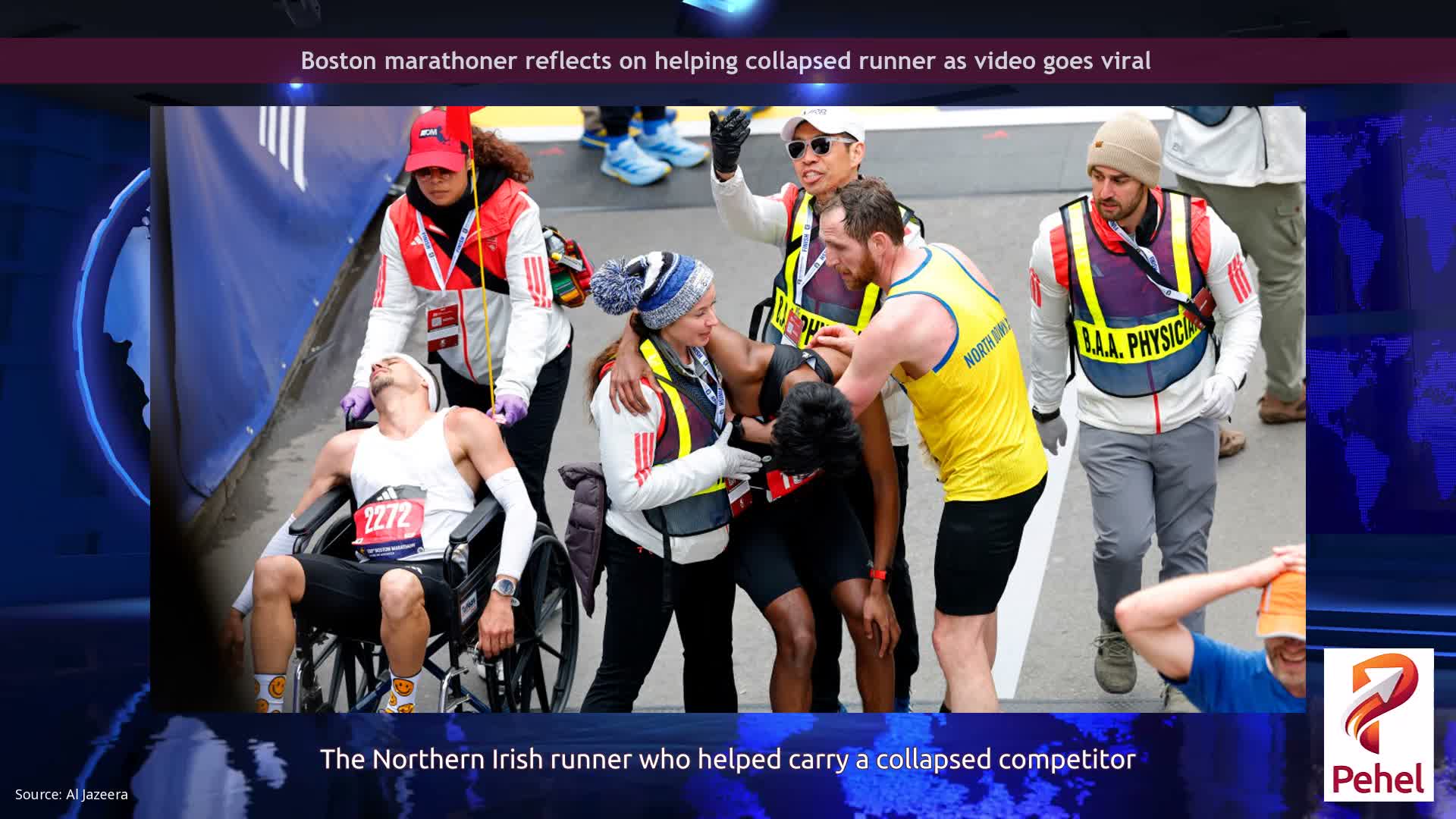 Boston marathoner reflects on helping collapsed runner as video goes viral