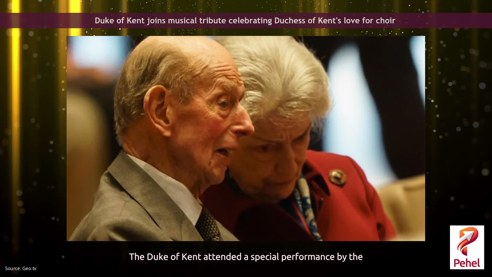 Duke of Kent joins musical tribute celebrating Duchess of Kent's love for choir