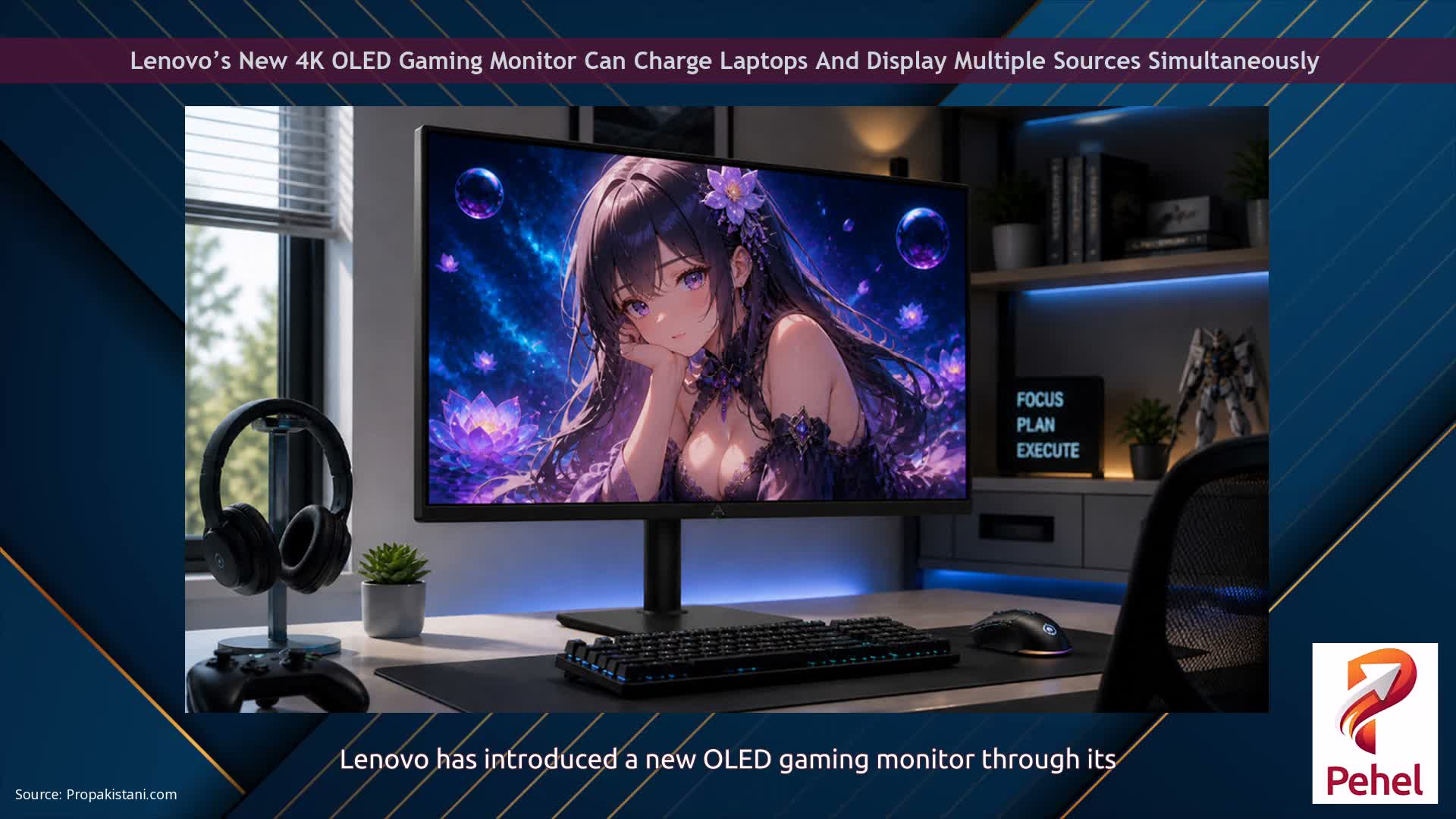 Lenovo’s New 4K OLED Gaming Monitor Can Charge Laptops And Display Multiple Sources Simultaneously
