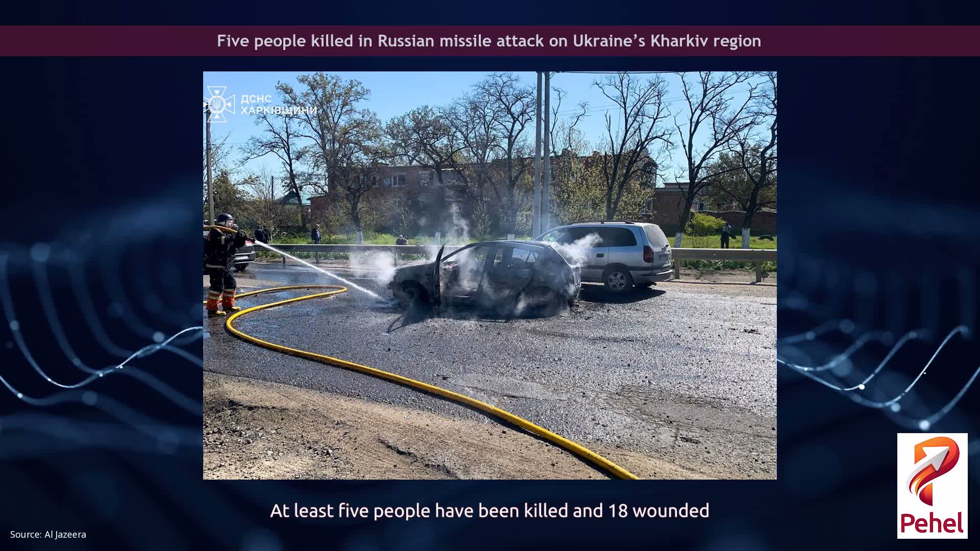 Five people killed in Russian missile attack on Ukraine’s Kharkiv region